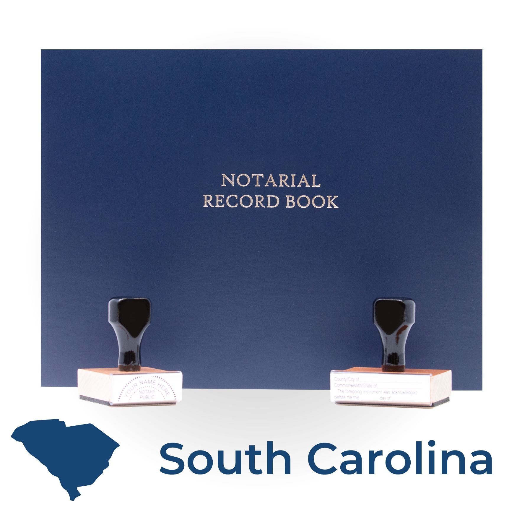 South Carolina Round Notary Kit with Rubber Stamps - Engineer Seal Stamps