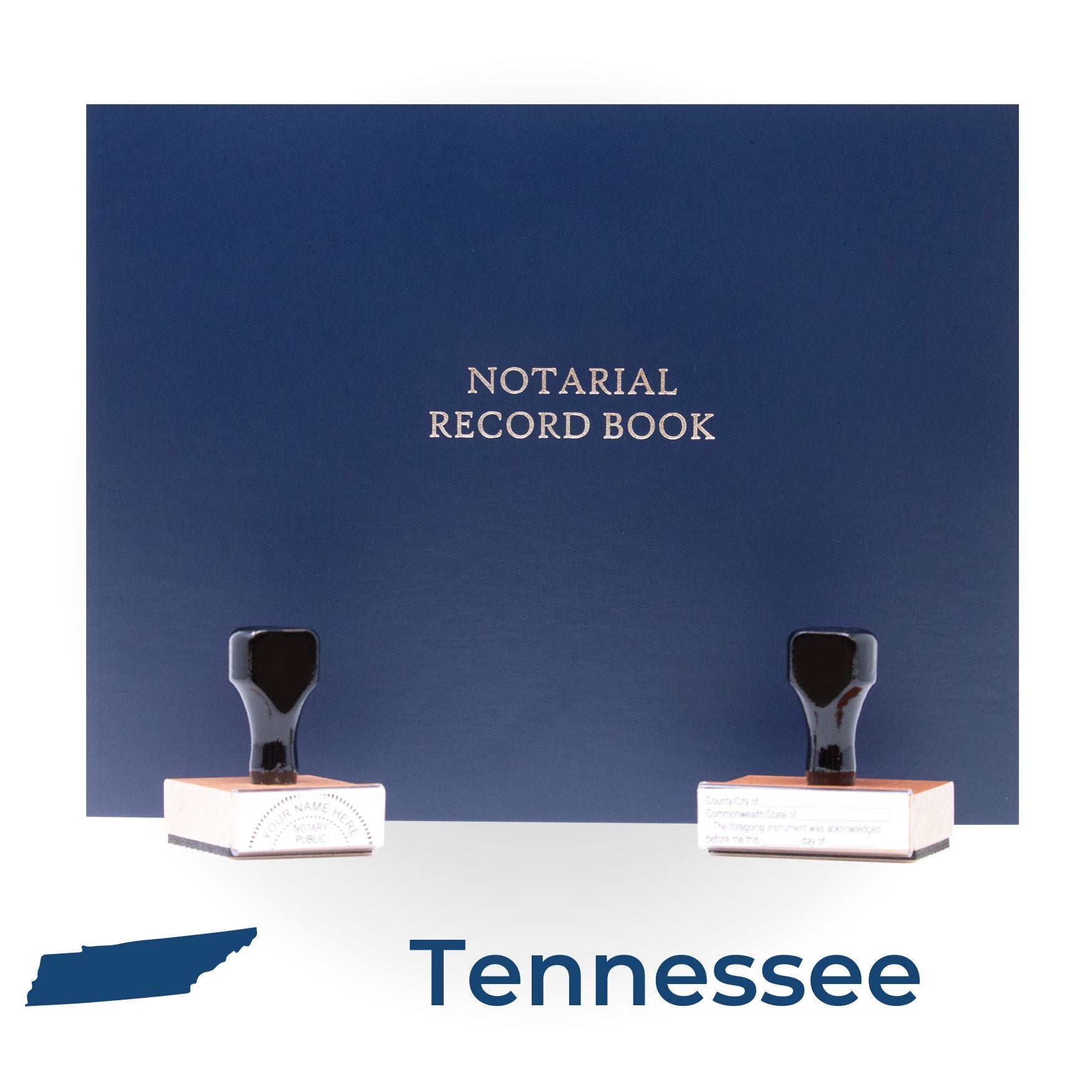 Tennessee Round Notary Kit with Rubber Stamps - Engineer Seal Stamps