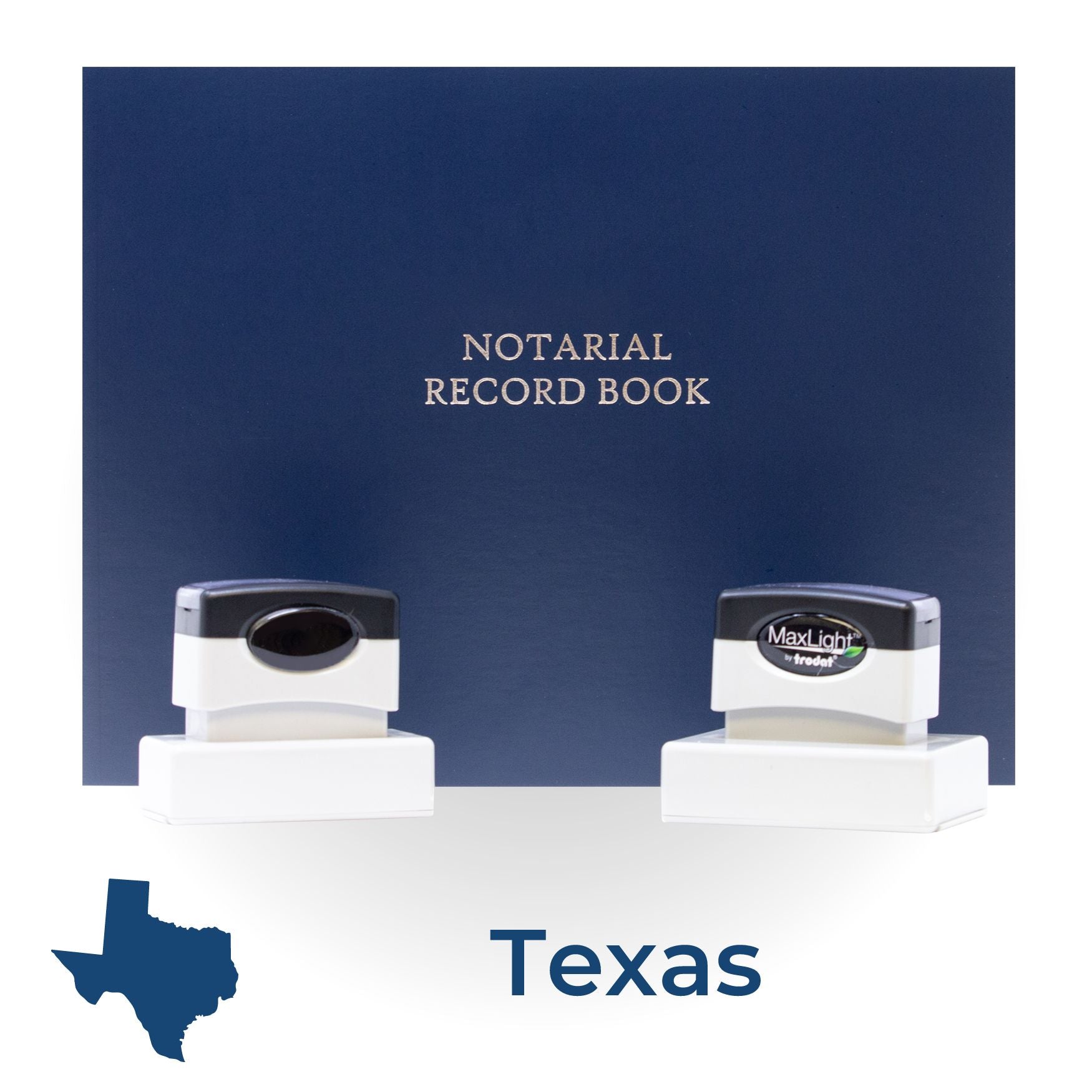 MaxLight Pre-Inked Notary Stamp Package for Texas - Engineer Seal Stamps