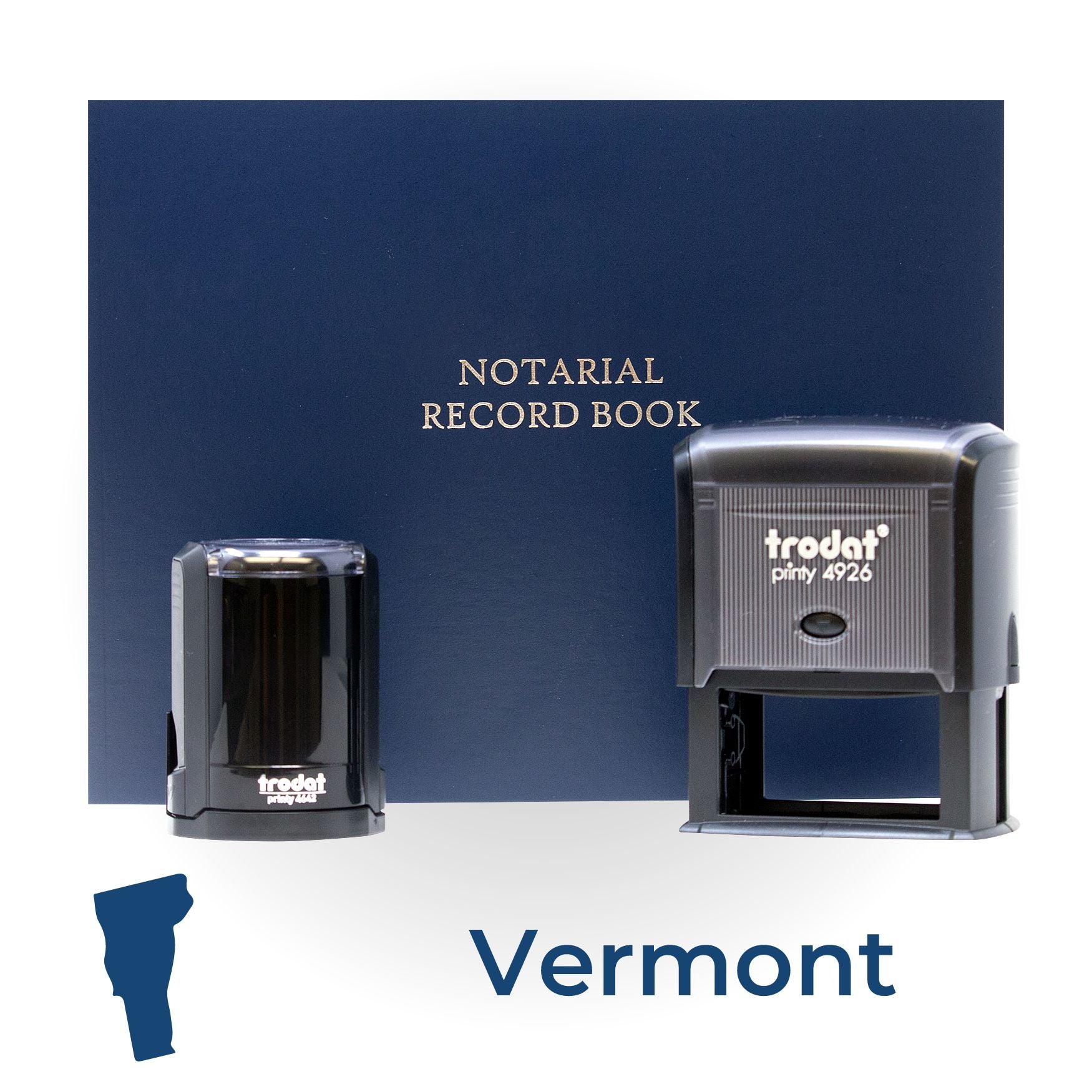 Self Inking Notary Supply Kit for Vermont - Engineer Seal Stamps