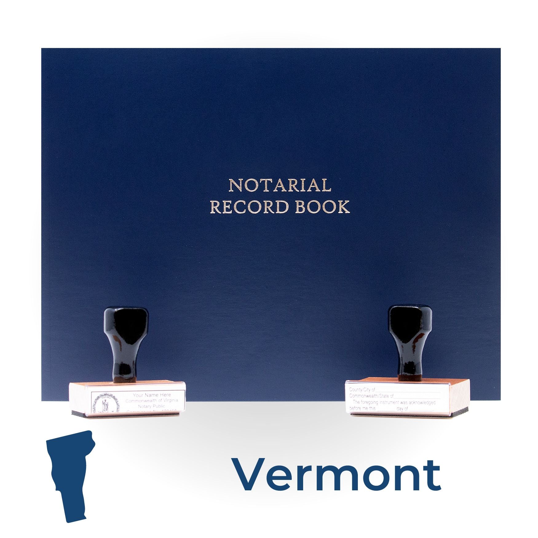 Vermont Notary Public Kit with Rubber Stamps - Engineer Seal Stamps