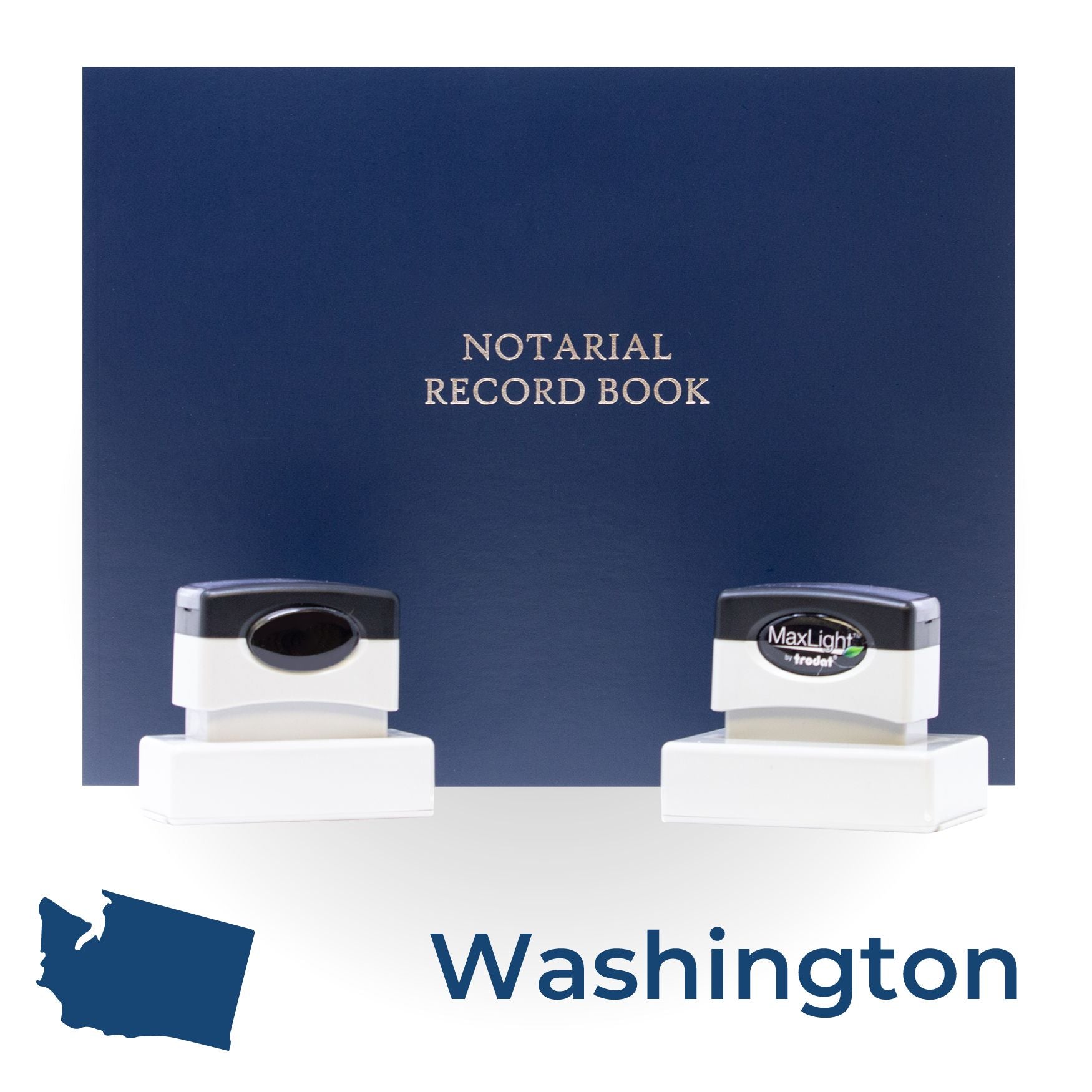 MaxLight Pre-Inked Notary Stamp Package for Washington - Engineer Seal Stamps