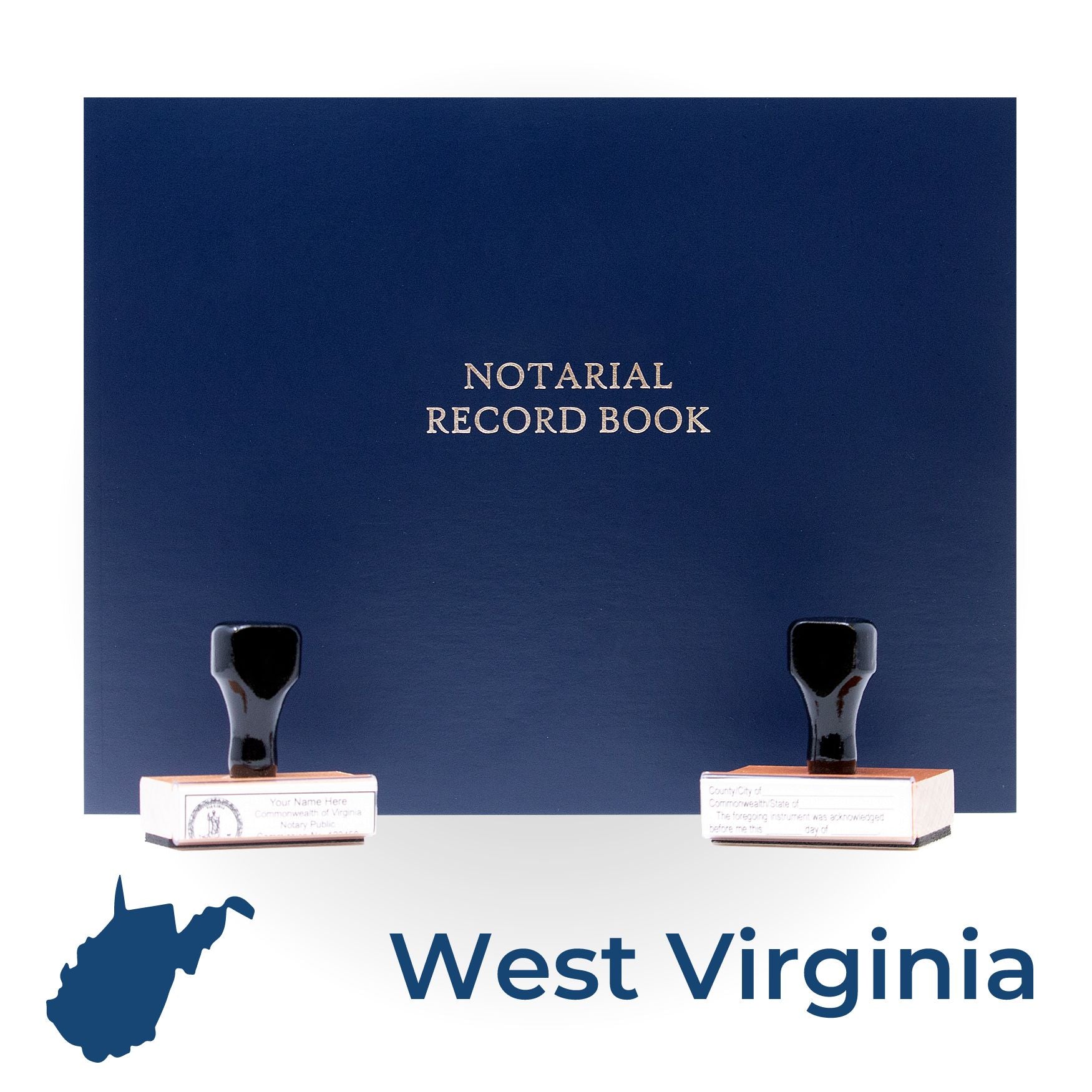 West Virginia Notary Public Kit with Rubber Stamps - Engineer Seal Stamps