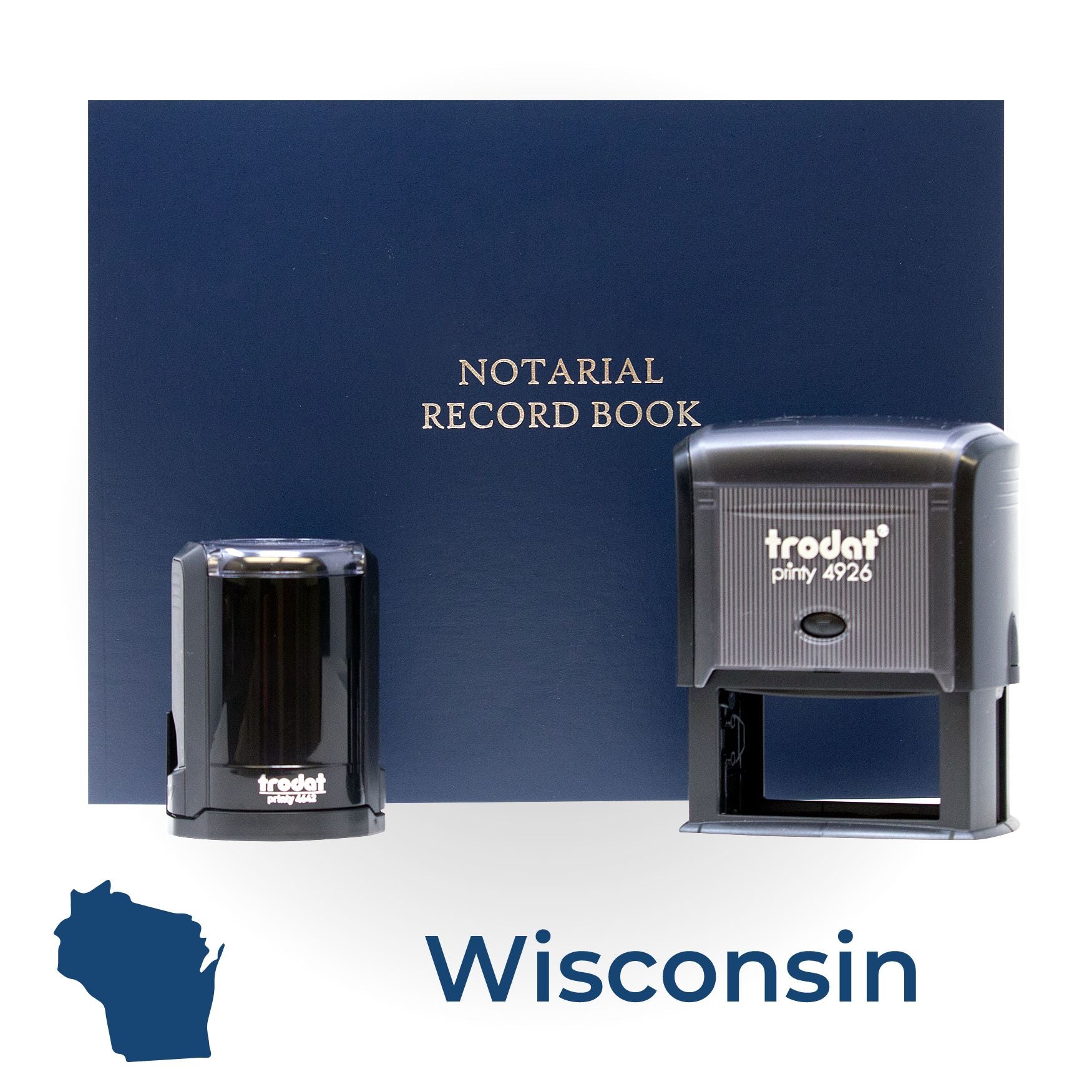 Self Inking Notary Supply Kit for Wisconsin - Engineer Seal Stamps