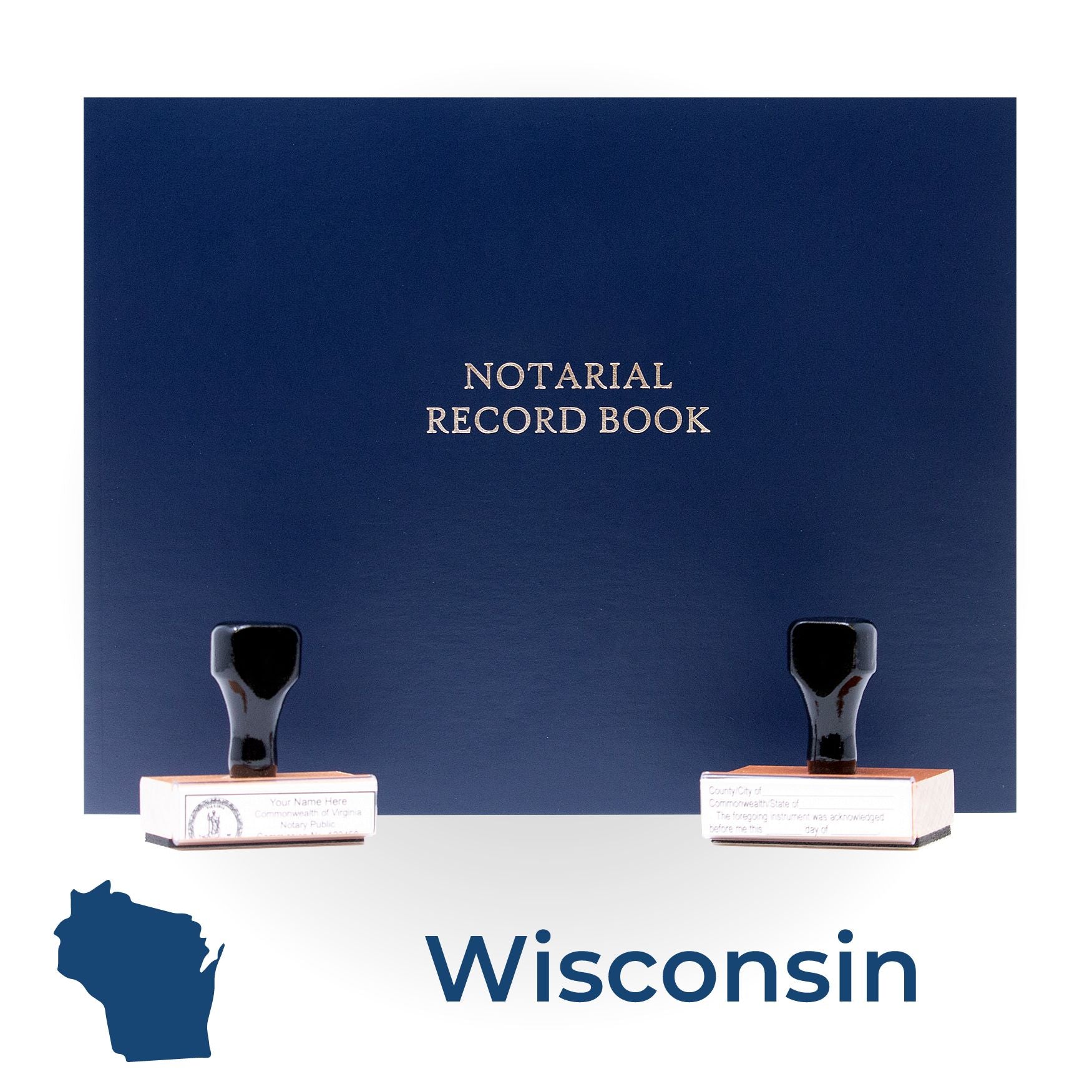 Wisconsin Notary Public Kit with Rubber Stamps - Engineer Seal Stamps