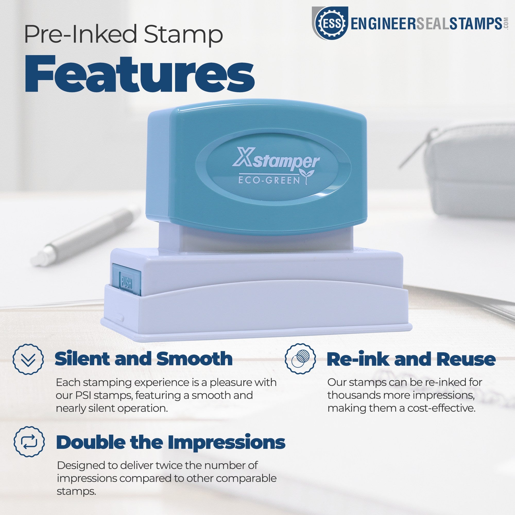 Jumbo Fax Xstamper Stamp - Engineer Seal Stamps