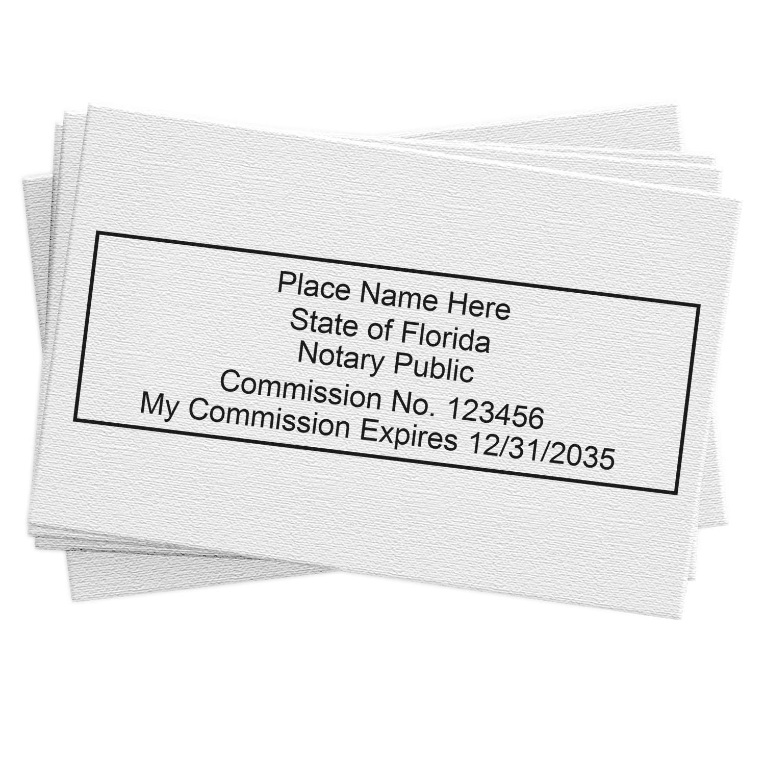Rectangular Self Inking Florida Notary Stamp and Florida Notary Soft Seal