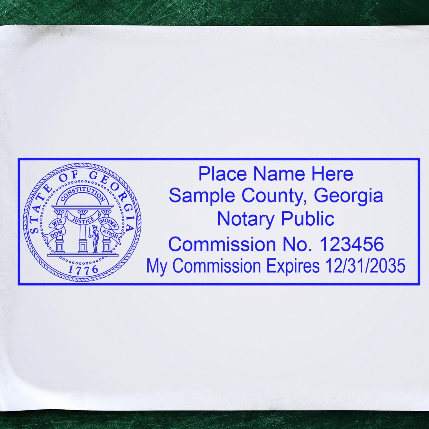 Soft Seal Georgia Notary Embossing Seal with Rectangular MaxLight Rectangular MaxLight Notary Stamp Kit - Engineer Seal Stamps