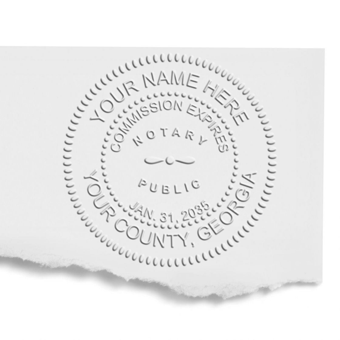 Soft Georgia Notary Stamp and Notary Seal Embosser Bundle - Engineer Seal Stamps