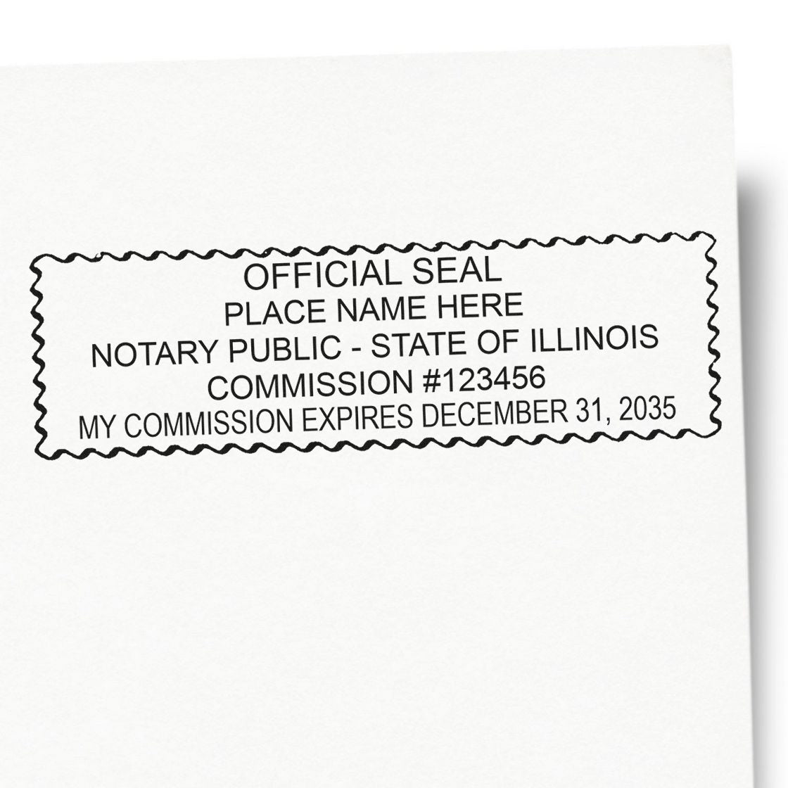 Rectangular Self Inking Illinois Notary Stamp and Illinois Notary Soft Seal - Engineer Seal Stamps