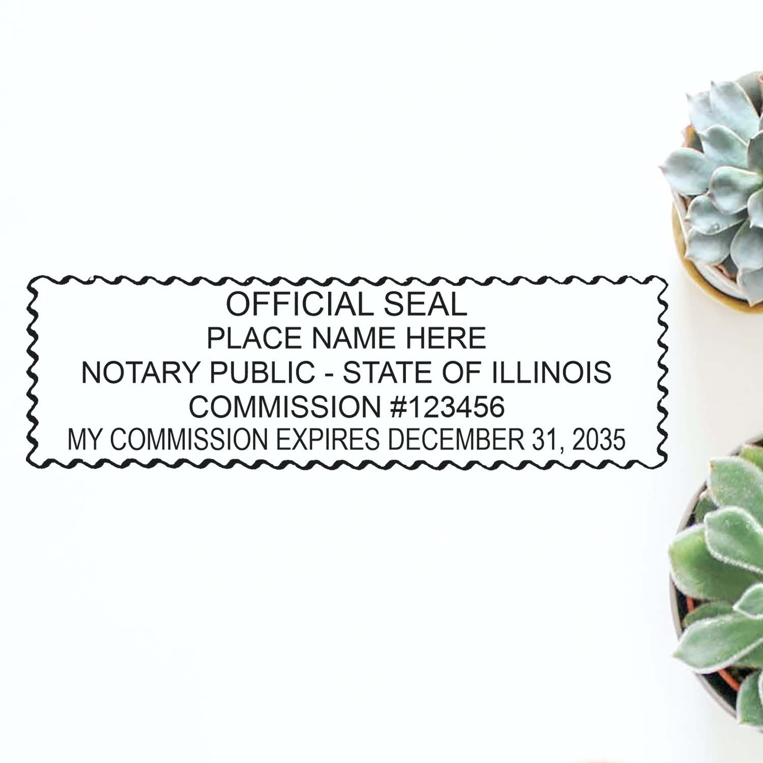 Rectangular MaxLight Notary Stamp IL and Illinois Notary Public Desk Seal Embosser Kit - Engineer Seal Stamps