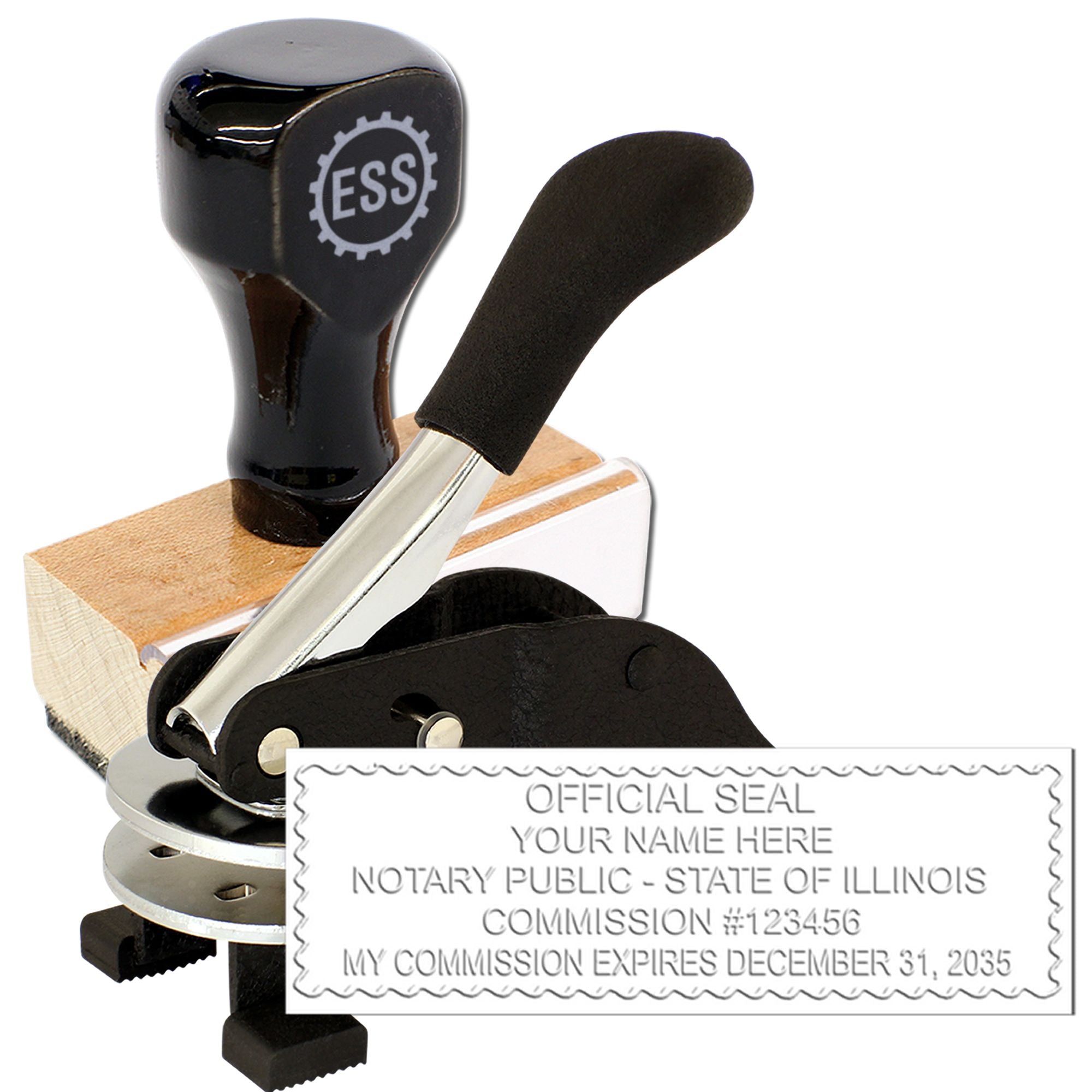 IL Notary Seal and IL Notary Stamp Kit for Illinois Notaries - Engineer Seal Stamps