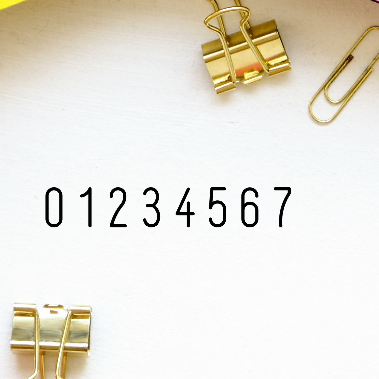 8 Wheel Shiny Heavy Duty Self Inking Number Stamp 5/32 Characters - Engineer Seal Stamps