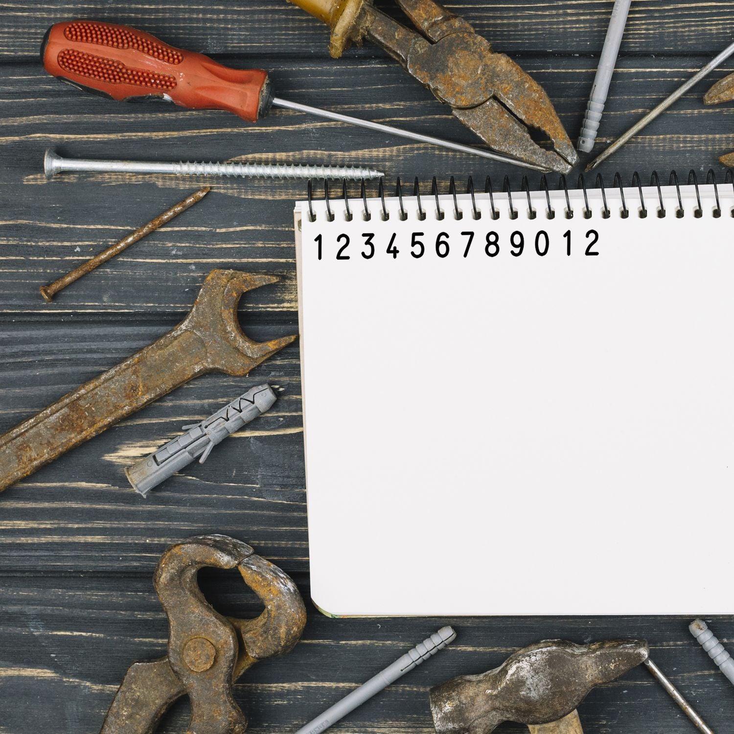 Special Assembly 12 Wheel Shiny Heavy Duty Number Stamp 3/16 Characters - Engineer Seal Stamps