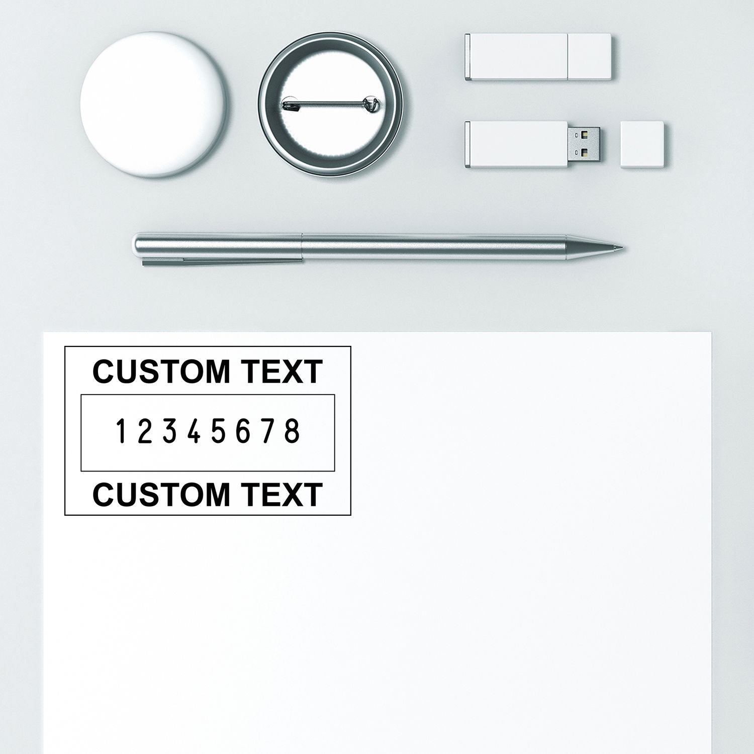 8 Wheel Shiny Heavy Duty Number Stamp 3/16 Characters with Plate - Engineer Seal Stamps