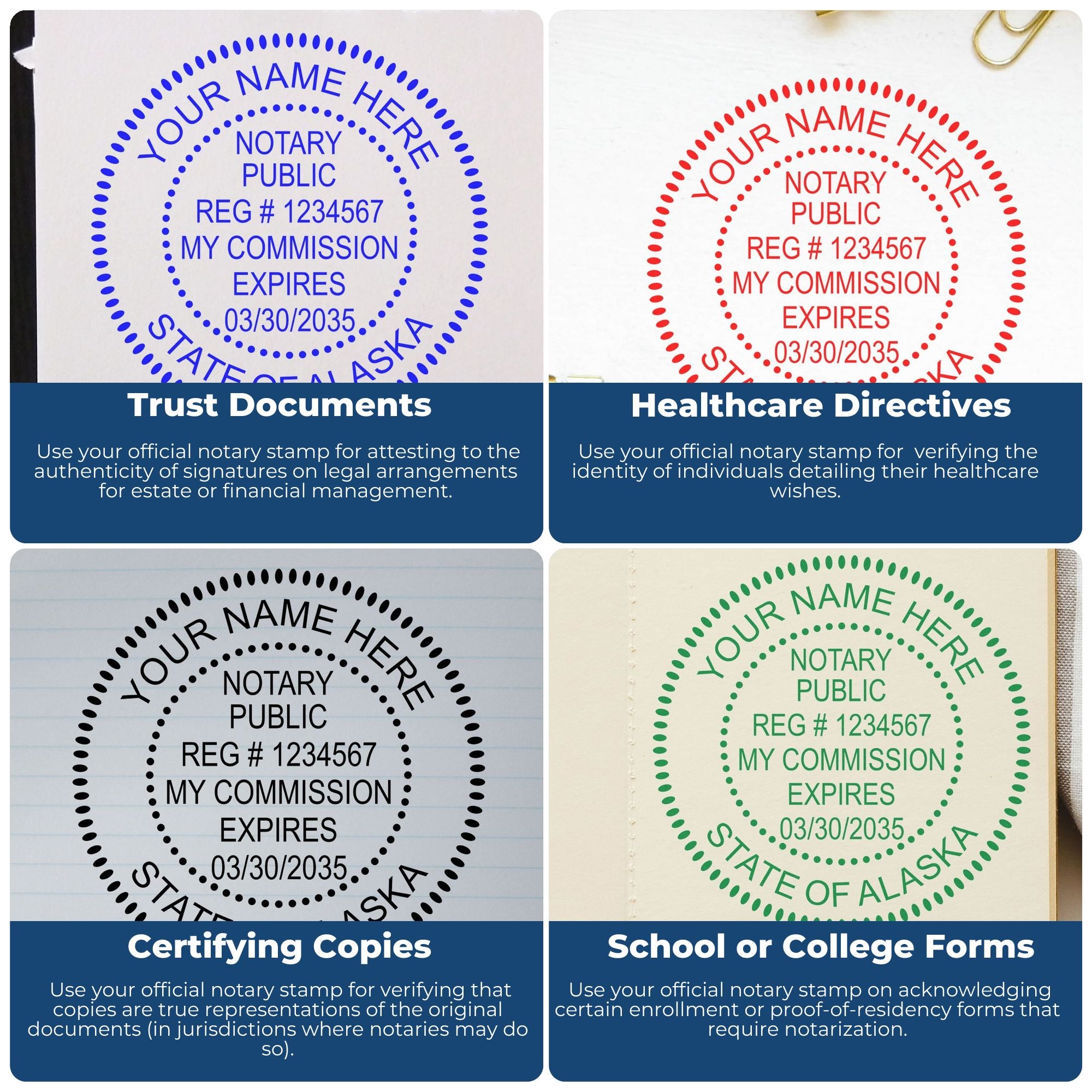 Notary Stamp and Seal Bundle Kit Alaska - Engineer Seal Stamps