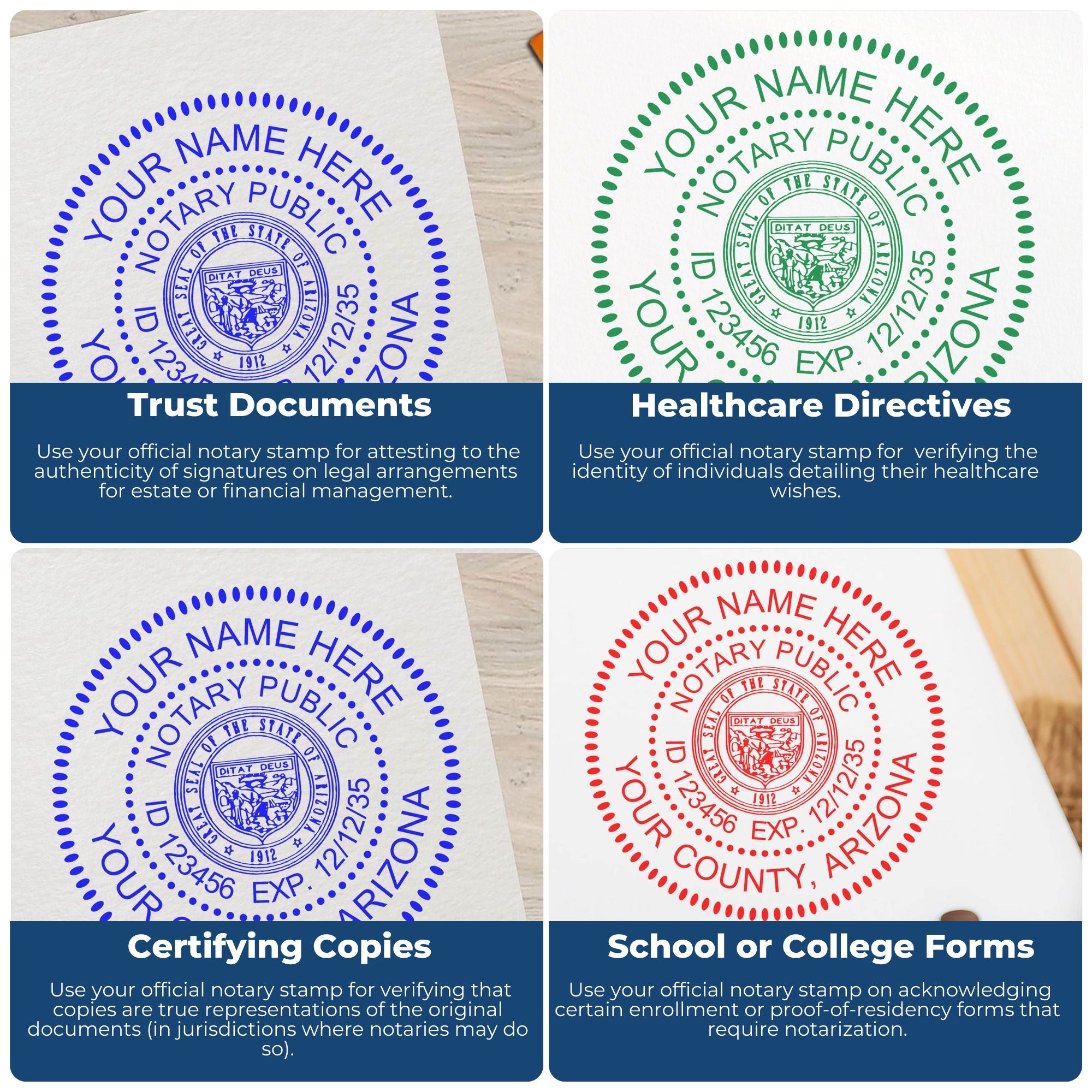 Notary Stamp and Seal for Arizona Bundle Kit - Engineer Seal Stamps