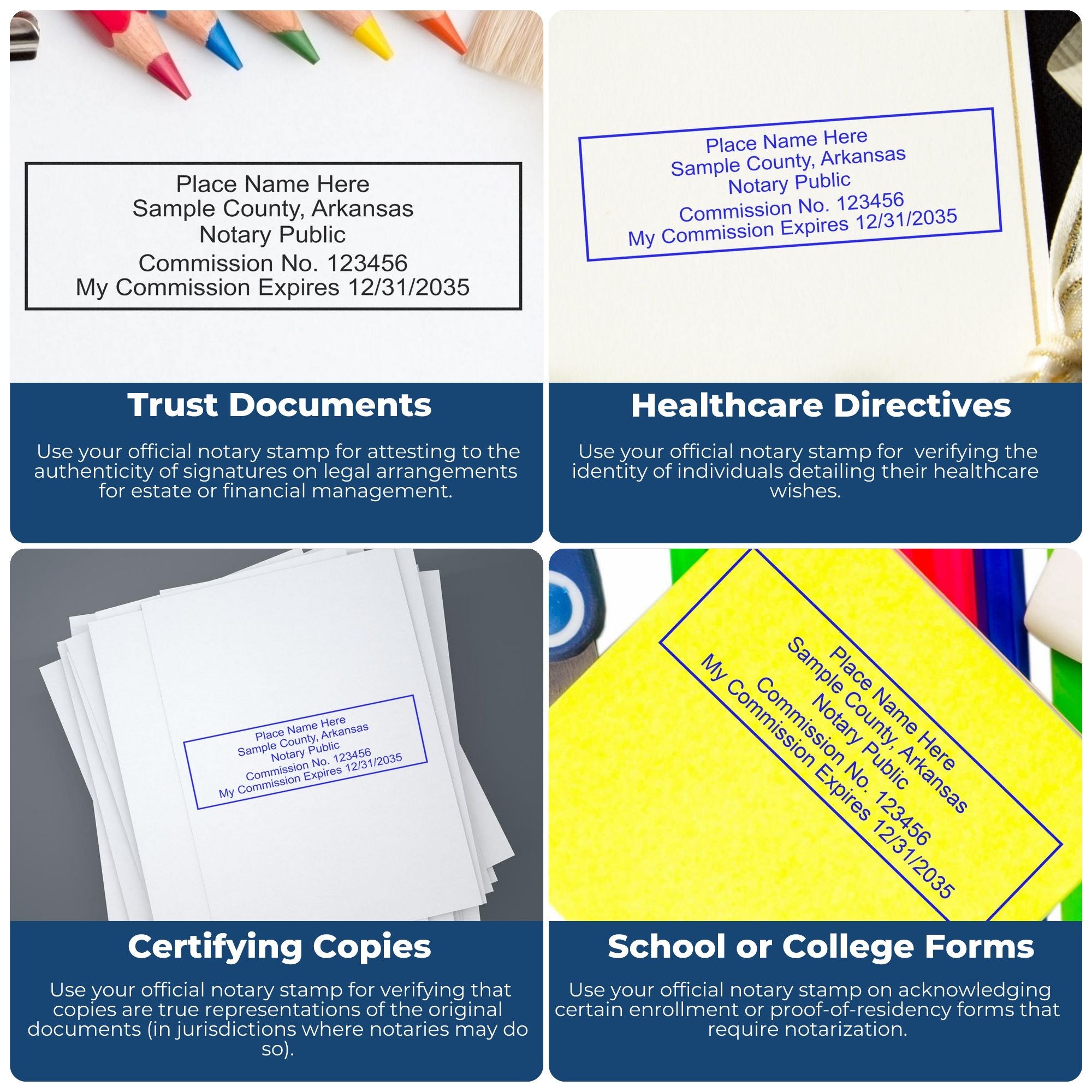 Arkansas Notary Stamp and Seal Bundle Kit for AR Notaries - Engineer Seal Stamps