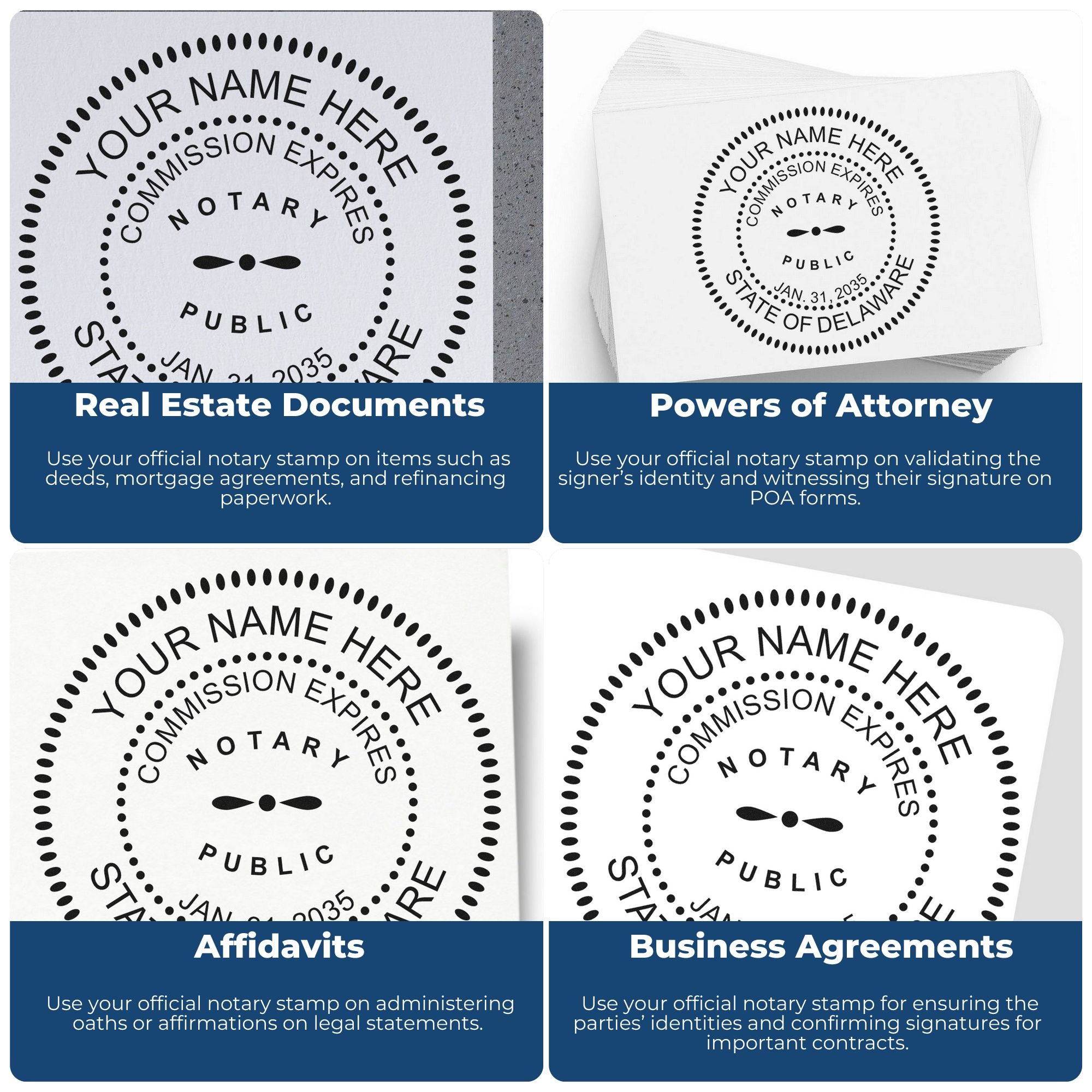 Notary Stamp and Seal for Delaware Bundle Kit - Engineer Seal Stamps