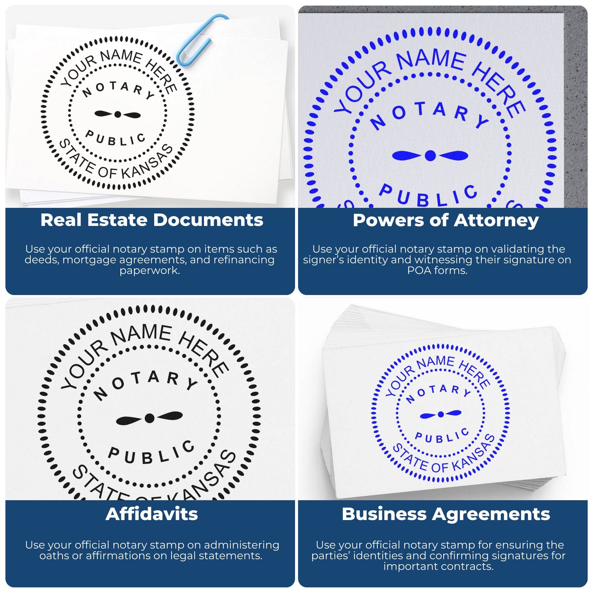 Kansas Notary Public Kit with PSI Notary Stamps - Engineer Seal Stamps
