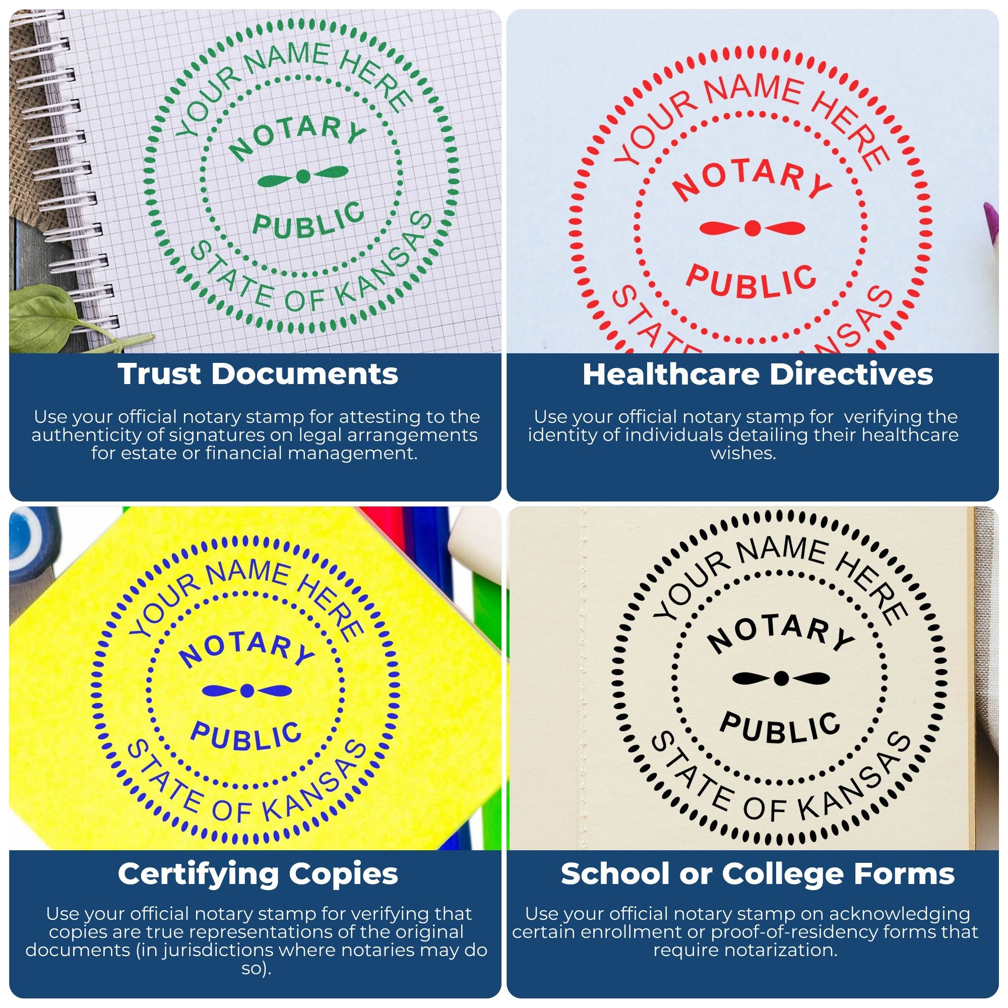 Notary Stamp and Seal Bundle Kit Kansas - Engineer Seal Stamps