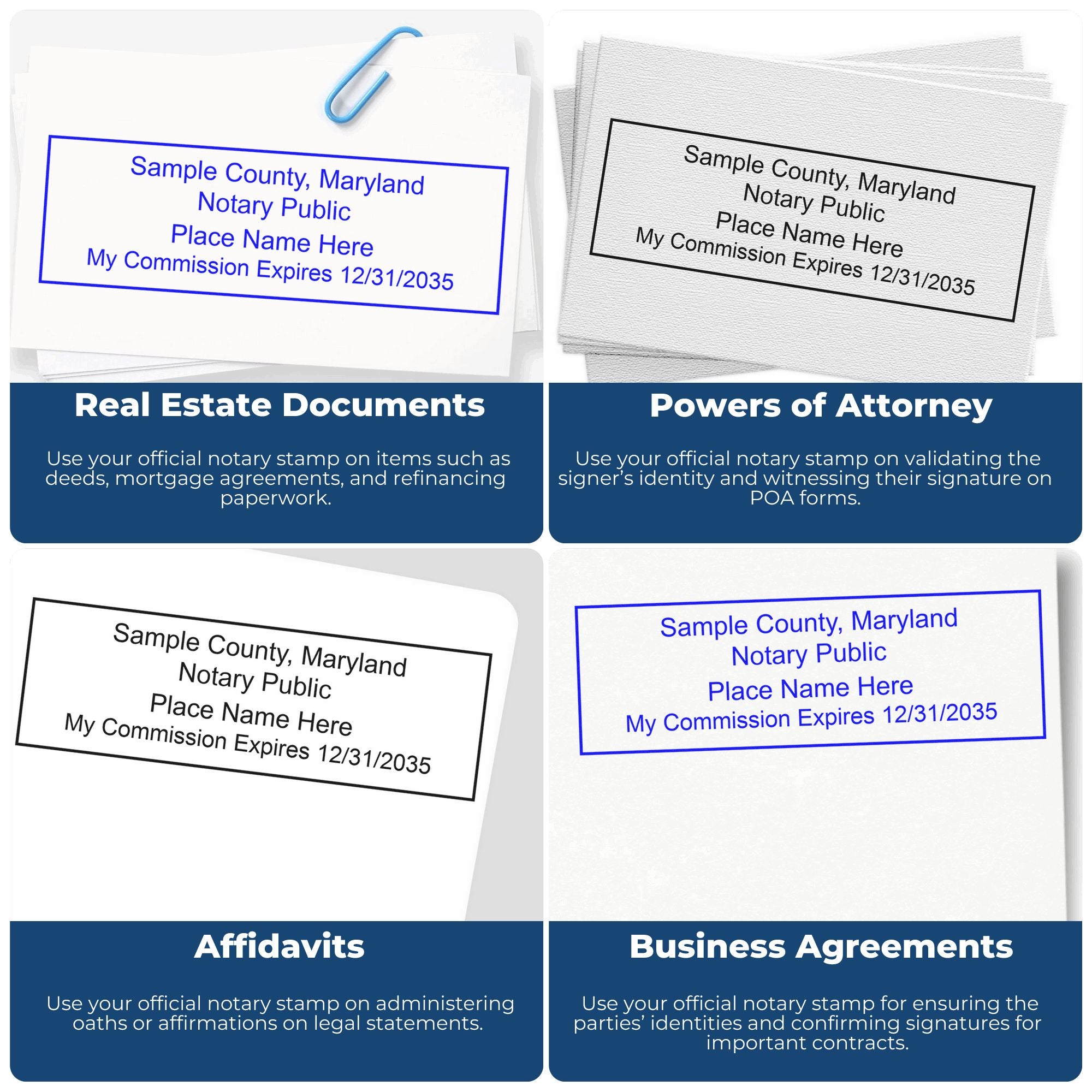 Maryland Notary Stamp and Seal Value Kit - Engineer Seal Stamps