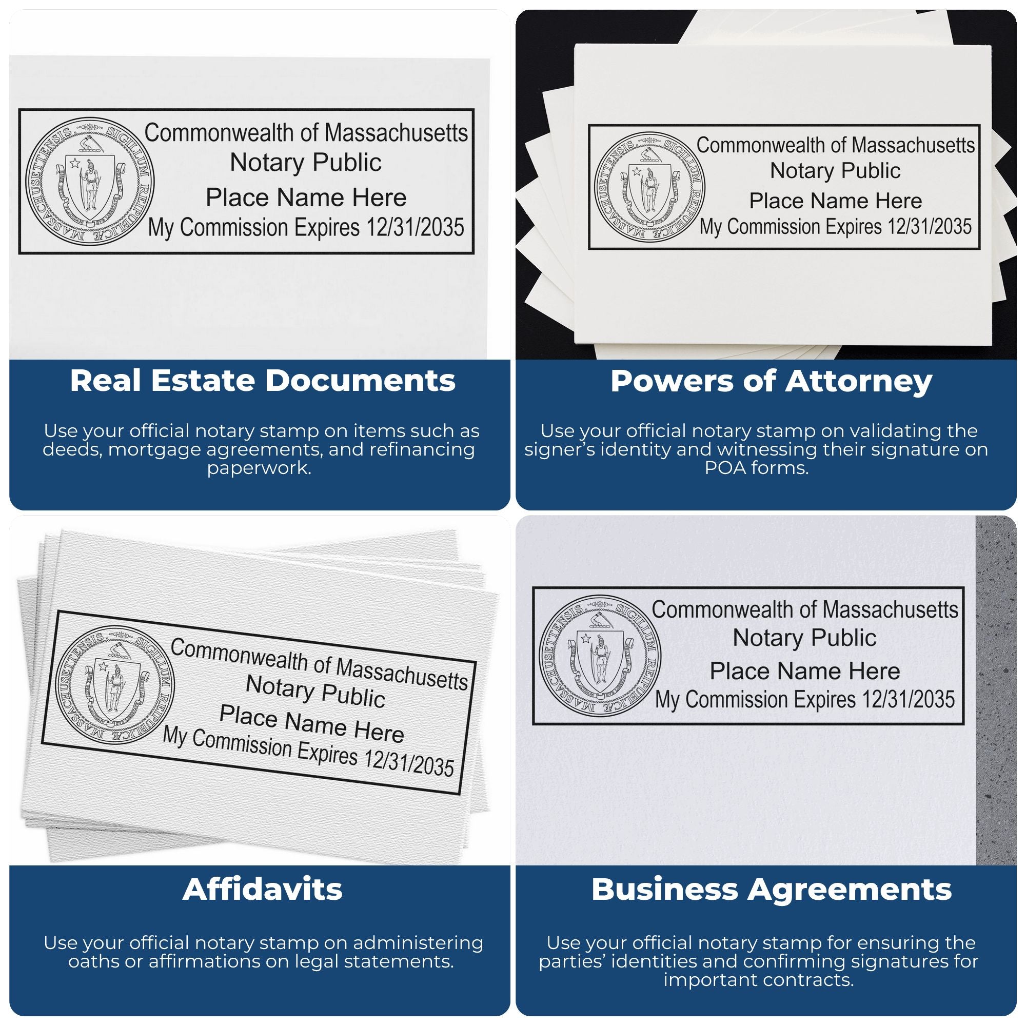 Massachusetts Notary Stamp and Seal Value Kit - Engineer Seal Stamps