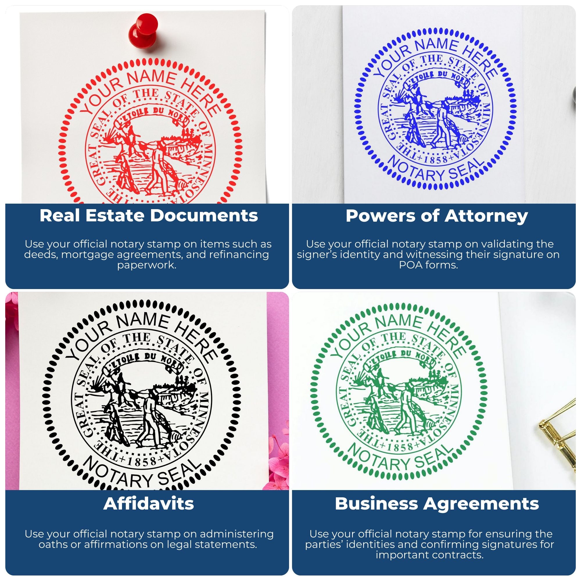 Minnesota Notary Public Kit with PSI Notary Stamps - Engineer Seal Stamps