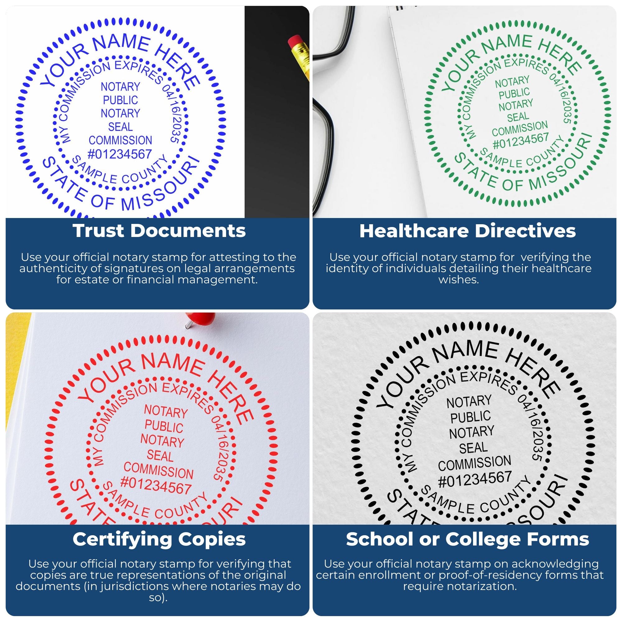 Notary Stamp and Seal Bundle Kit Missouri - Engineer Seal Stamps