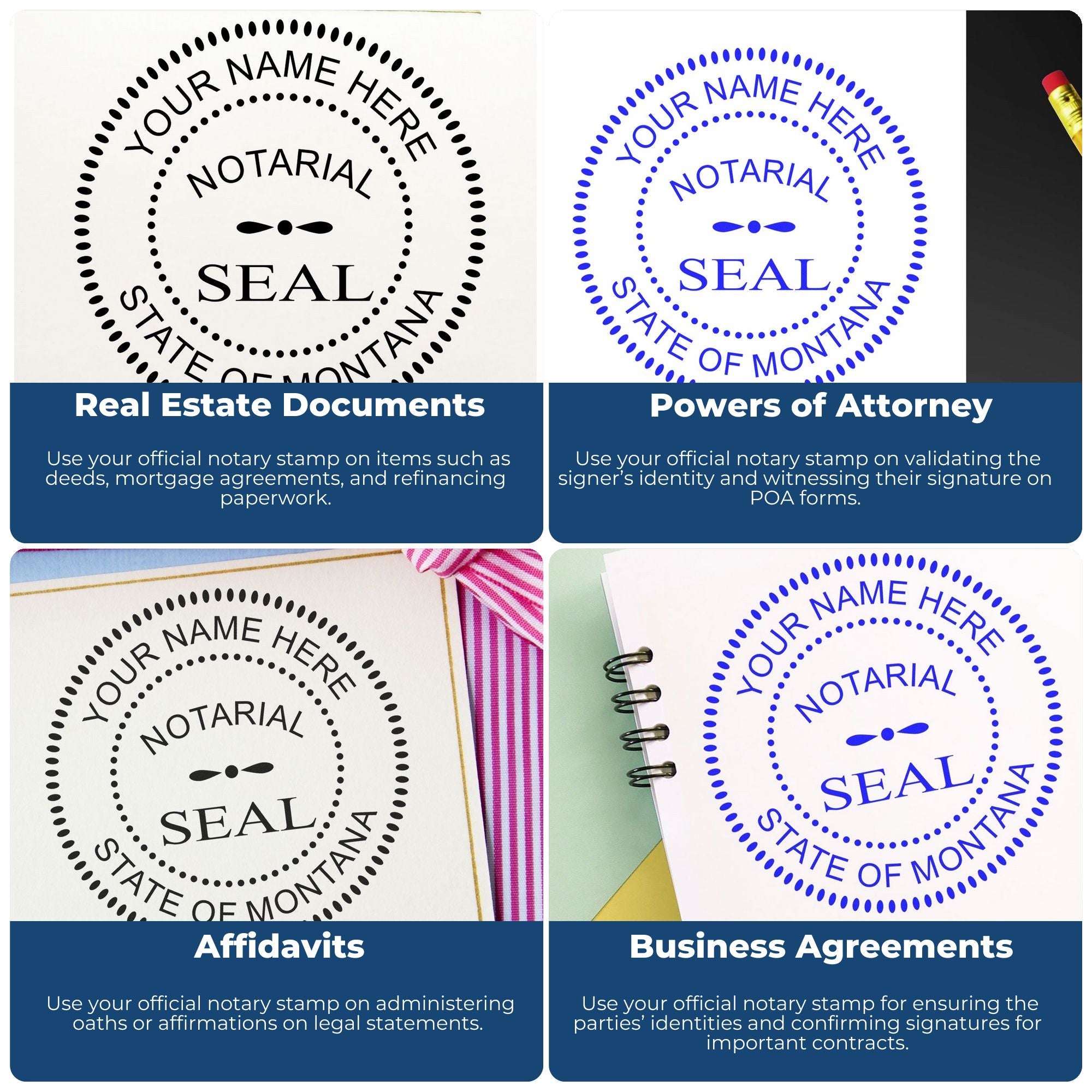 Montana Notary Public Kit with PSI Notary Stamps - Engineer Seal Stamps