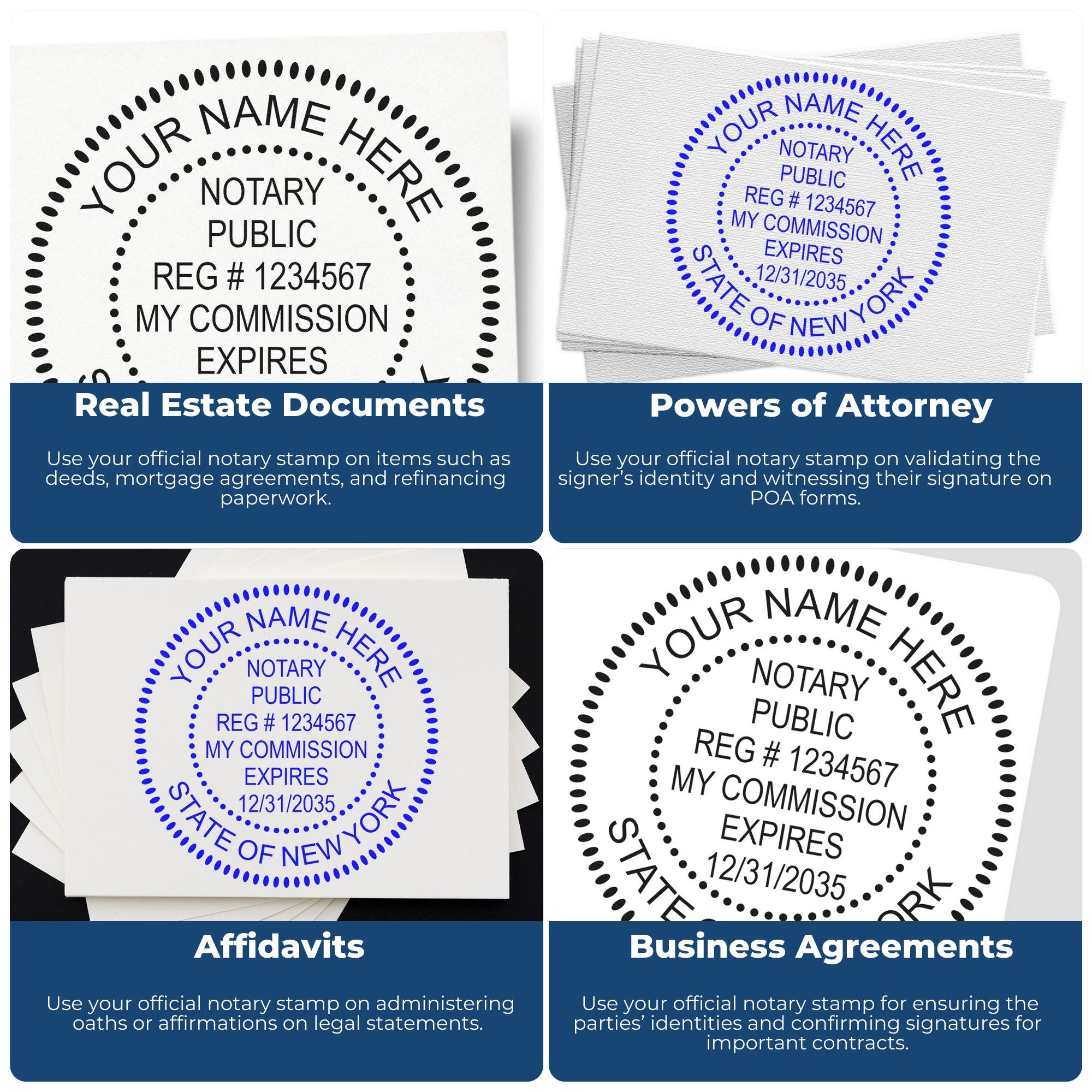 New York Soft Notary Supply Kit with Stamp and Notary Seal - Engineer Seal Stamps