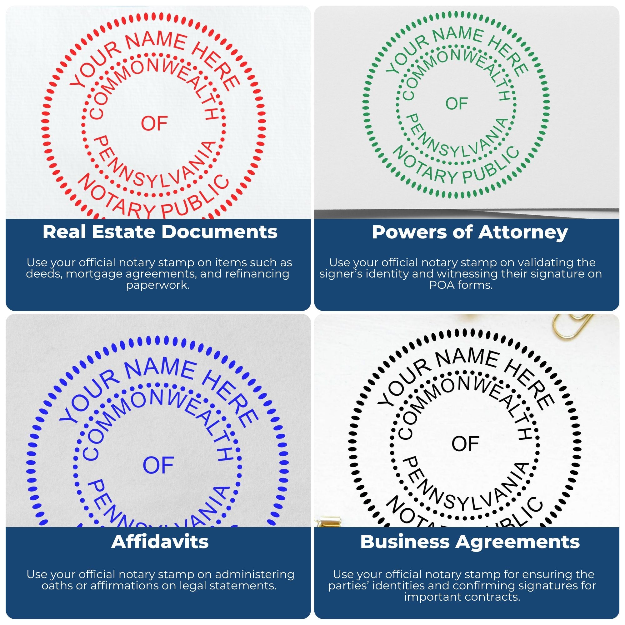 Pennsylvania Notary Public Kit with PSI Notary Stamps - Engineer Seal Stamps