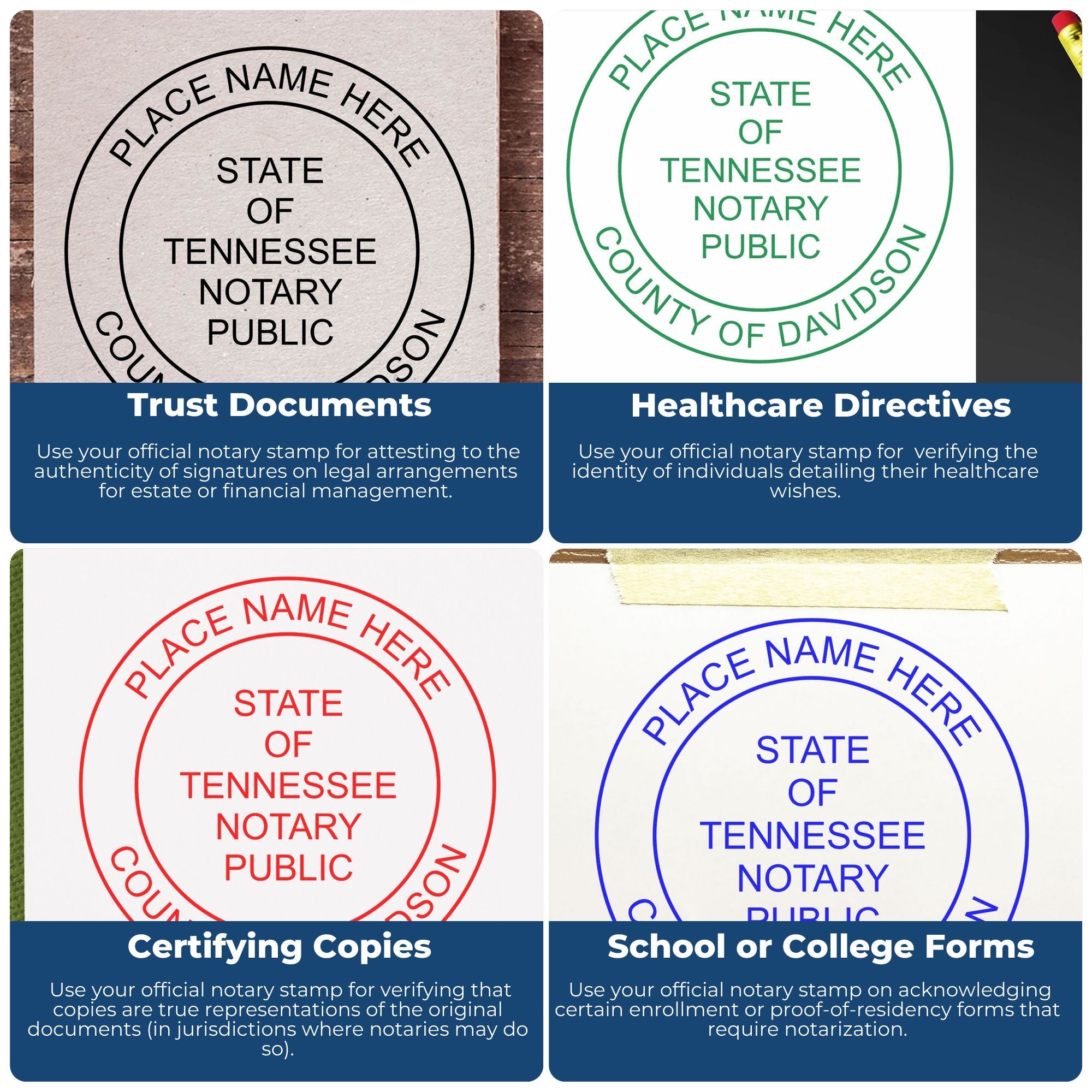 MaxLight Notary Stamp Kit for Tennessee - Engineer Seal Stamps