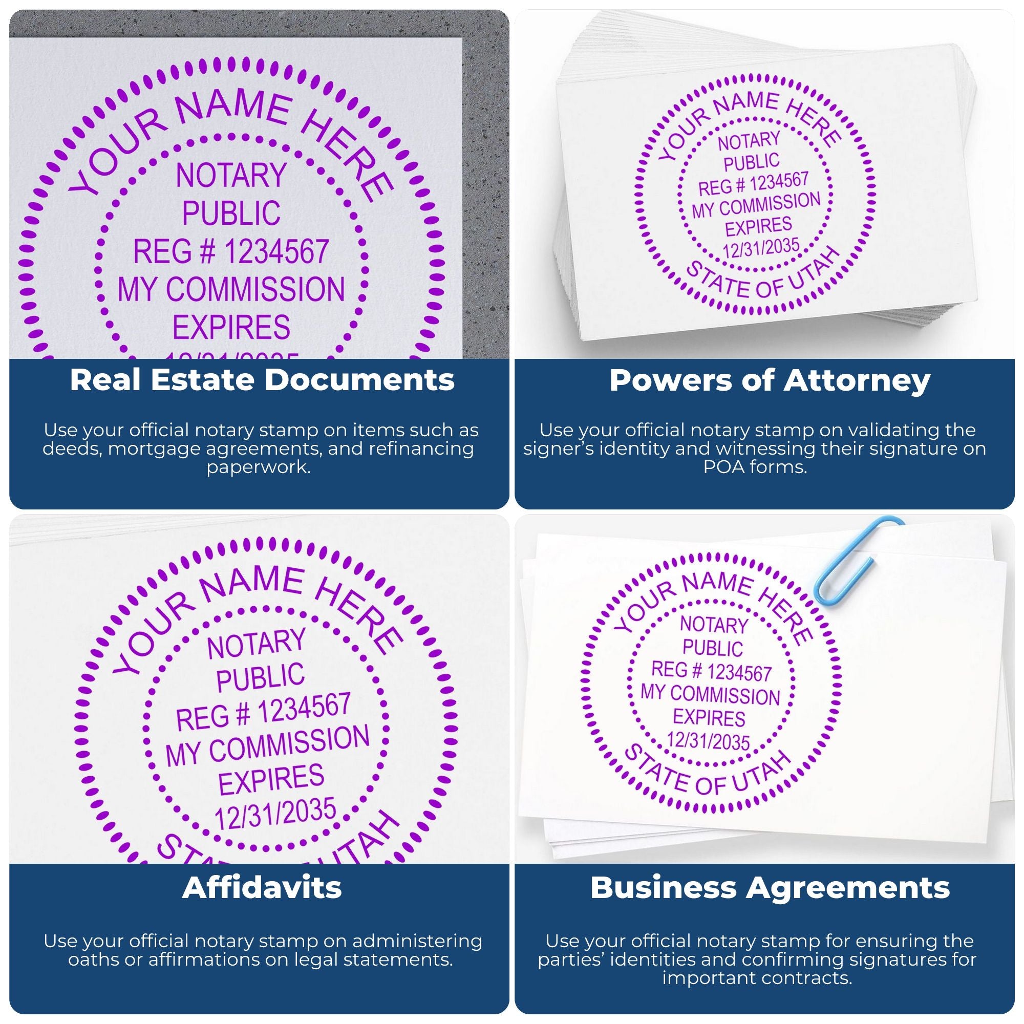 Utah Notary Public Kit with PSI Notary Stamps - Engineer Seal Stamps