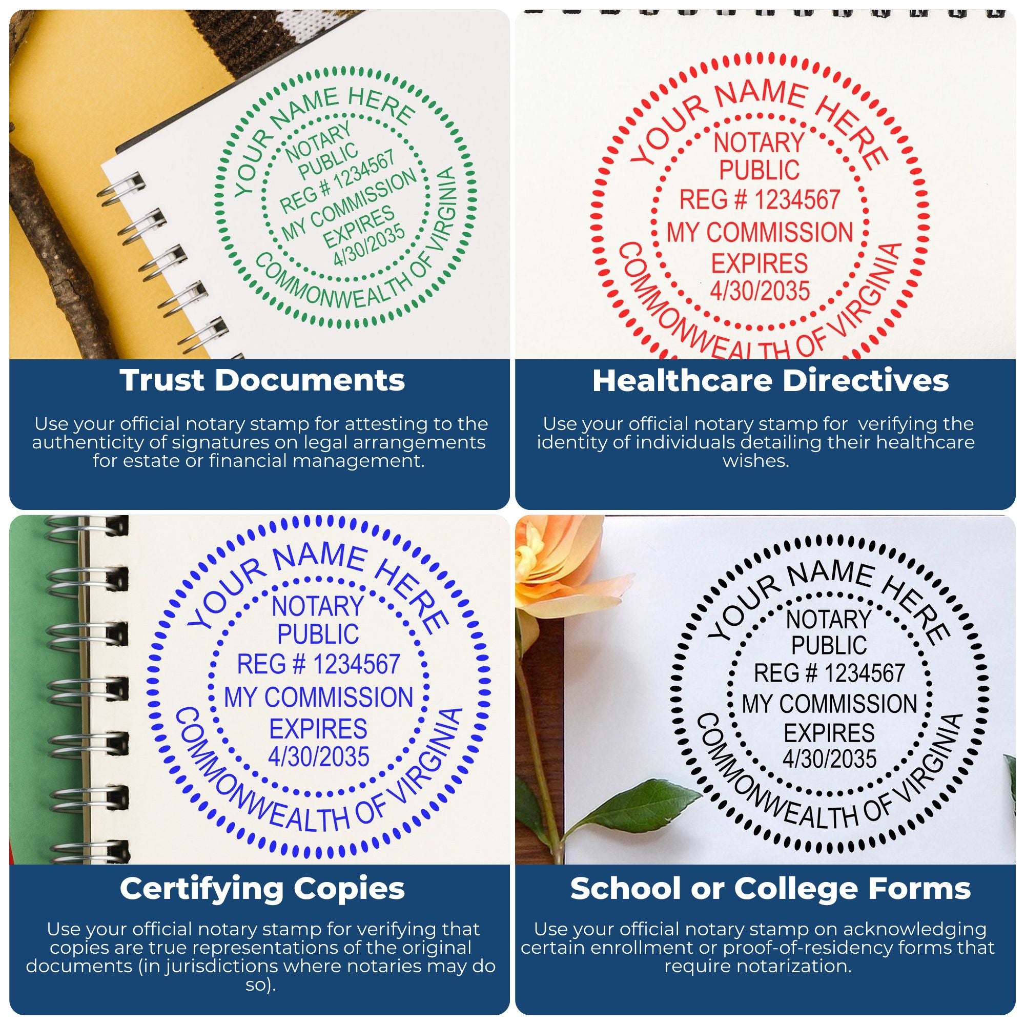 Notary Stamp and Seal for Virginia Bundle Kit - Engineer Seal Stamps