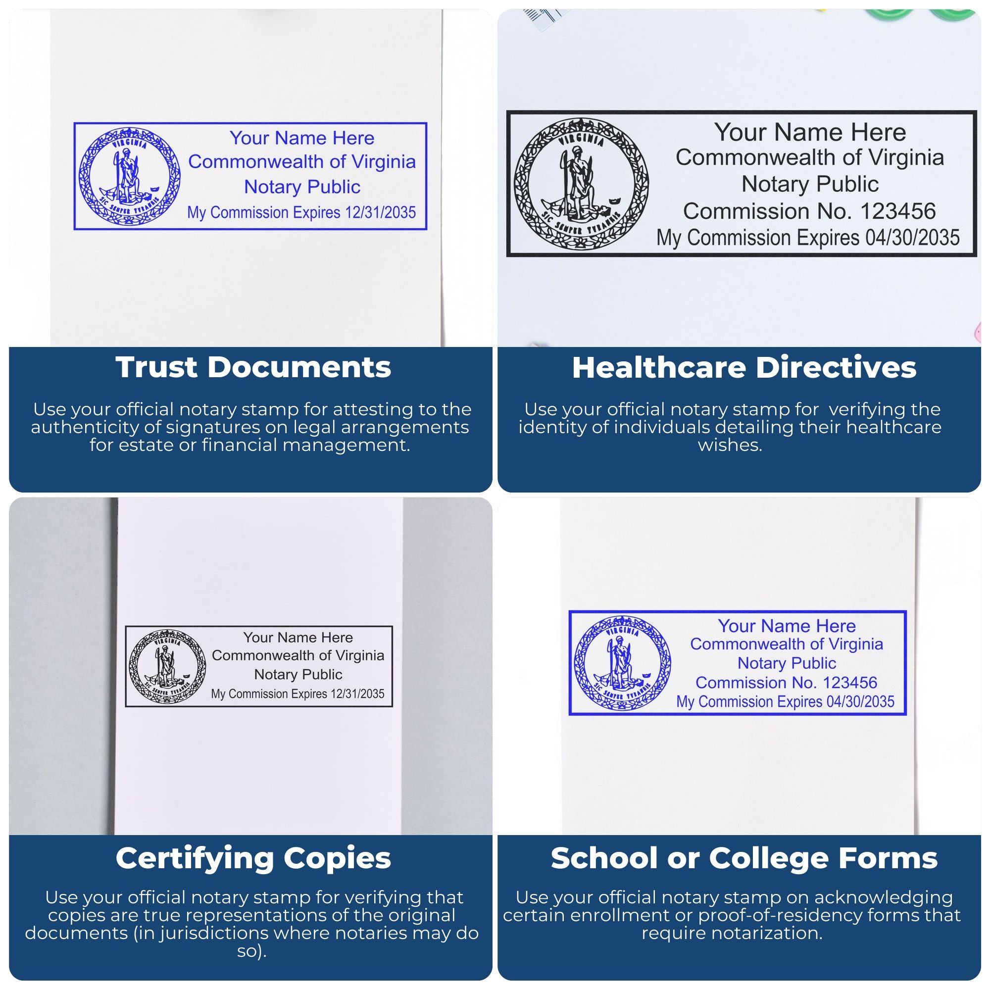 Virginia Notary Stamp and Seal Bundle Kit for VA Notaries - Engineer Seal Stamps