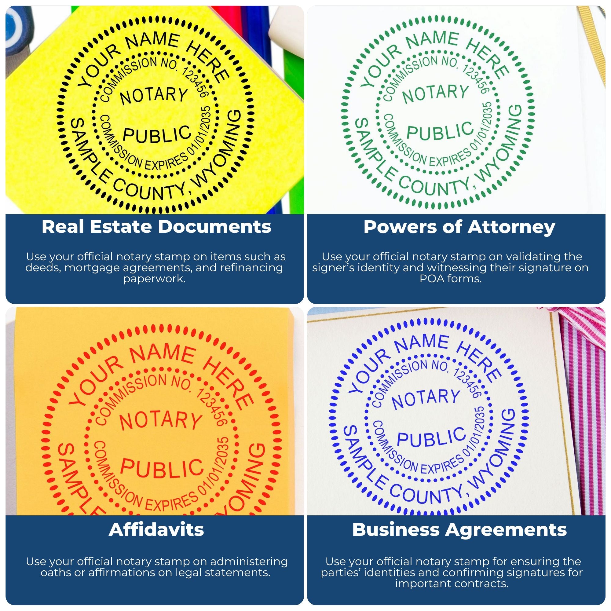 Wyoming Notary Public Kit with PSI Notary Stamps - Engineer Seal Stamps