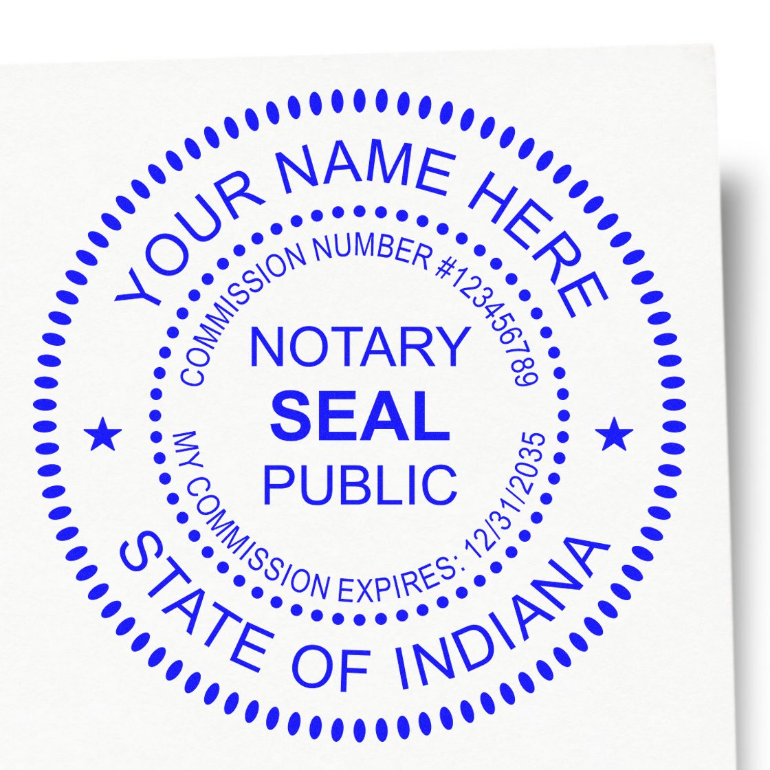 Self Inking Notary Supply Kit for Indiana - Engineer Seal Stamps