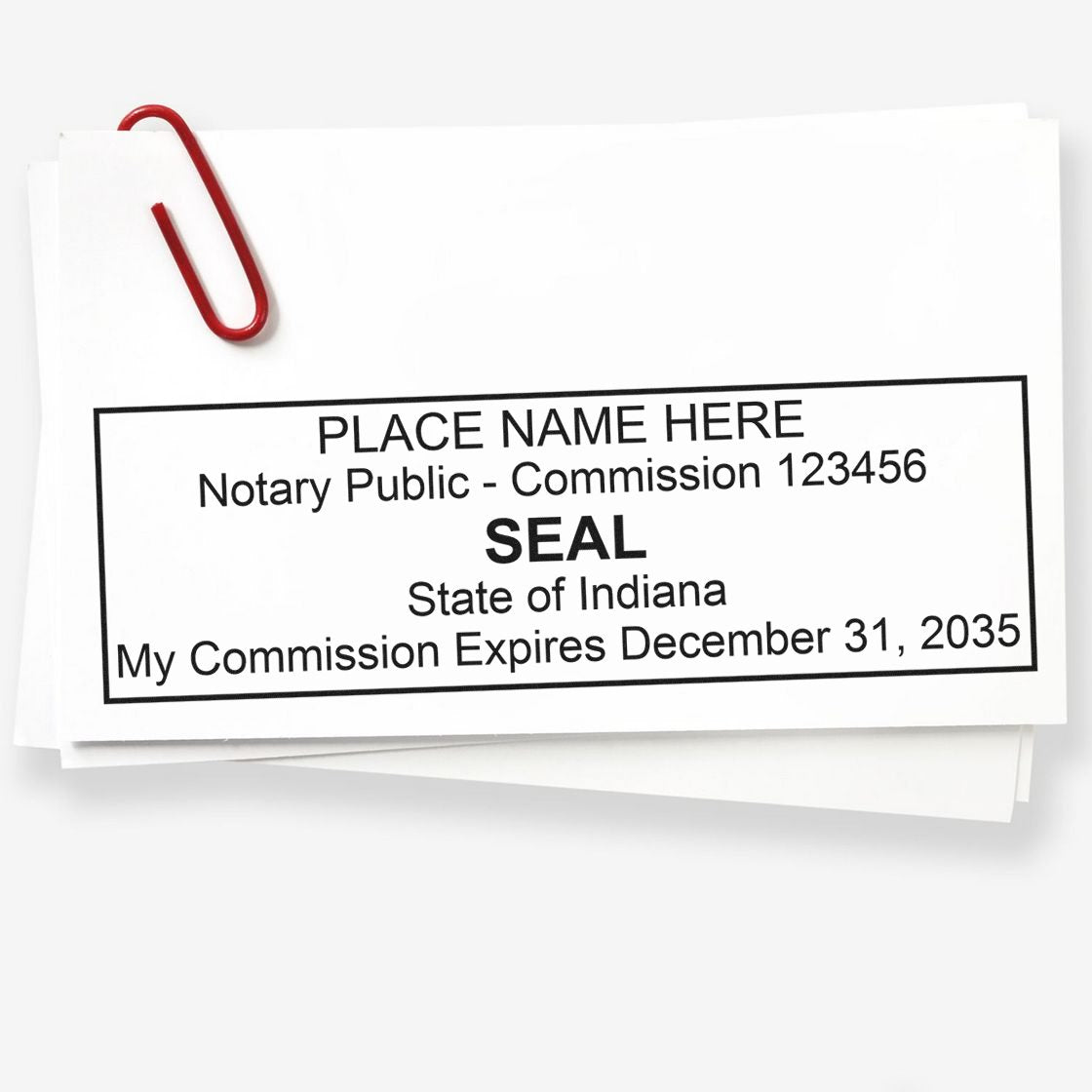 Indiana Notary Stamp and Indiana Notary Seal Bundle Kit with Soft Seal and Rectangular Wood Stamp - Engineer Seal Stamps