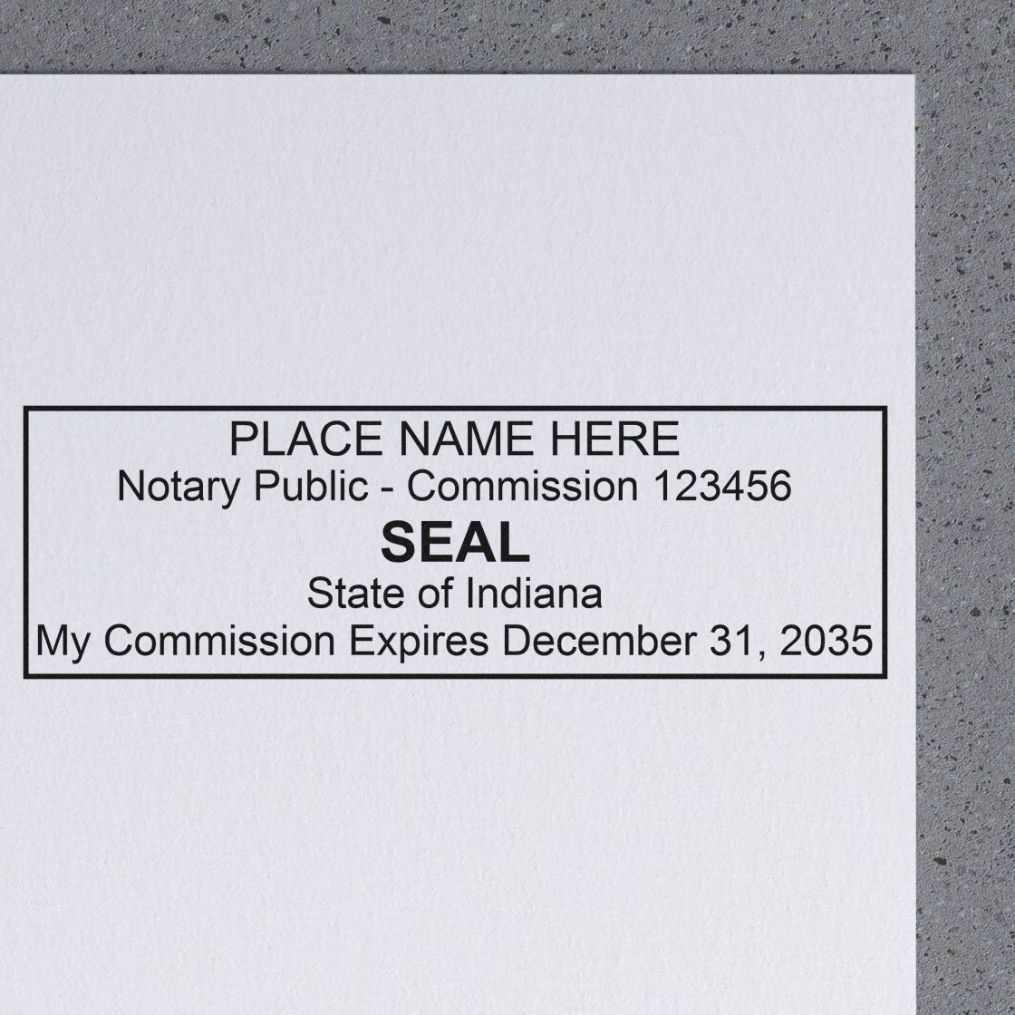Rectangular Self Inking Indiana Notary Stamp and Hybrid Seal Embosser Kit - Engineer Seal Stamps