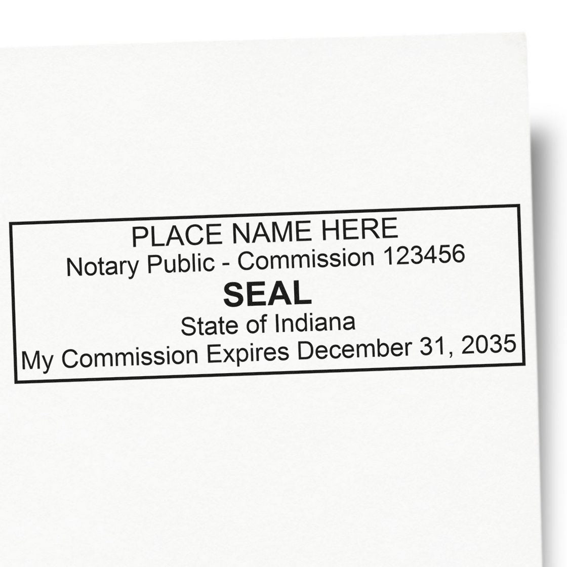 Rectangular PSI Indiana Notary Stamp and Indiana Notary Seal Bundle - Engineer Seal Stamps