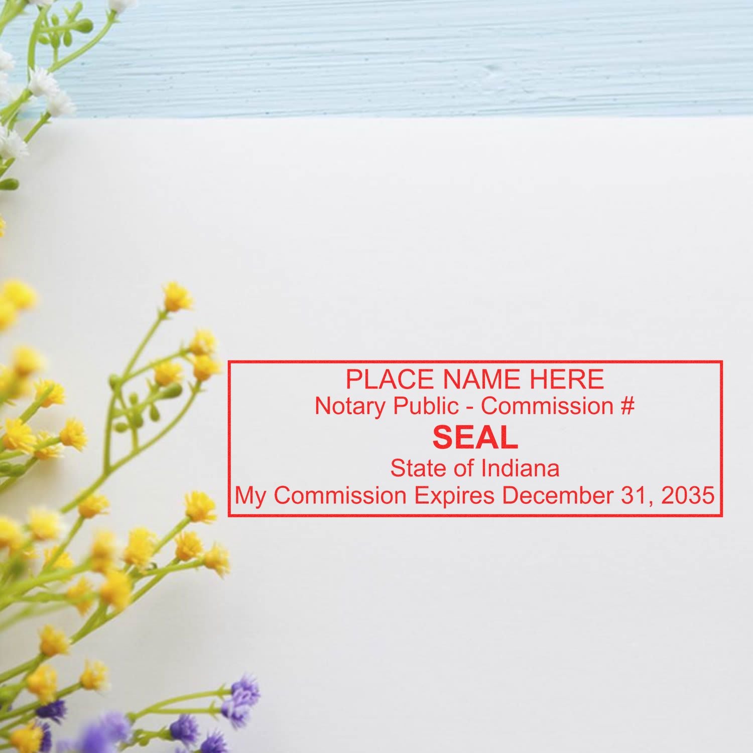 IN Notary Package with PSI Pre-Inked Notary Stamps - Engineer Seal Stamps