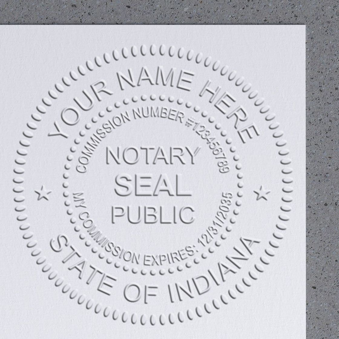 Indiana Notary Supplies with Indiana Notary Seal and Rubber Stamp Bundle Kit - Engineer Seal Stamps