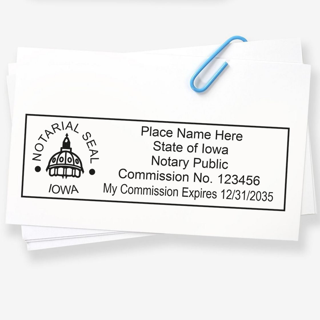 IA Notary Seal and IA Notary Stamp Kit for Iowa Notaries - Engineer Seal Stamps