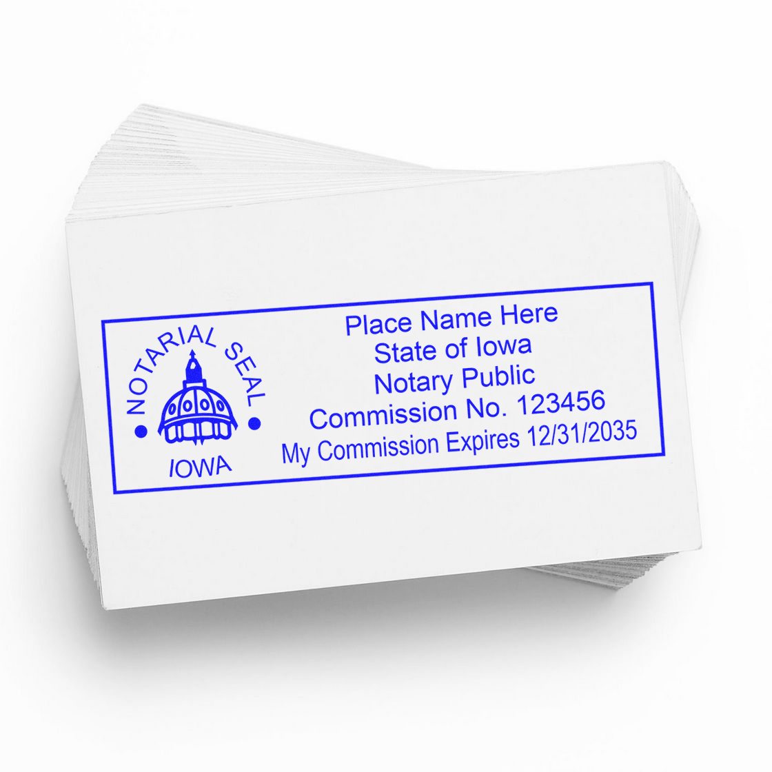 Rectangular Slim and Hybrid Seal Iowa Notary Supply Stamp and Seal Kit - Engineer Seal Stamps