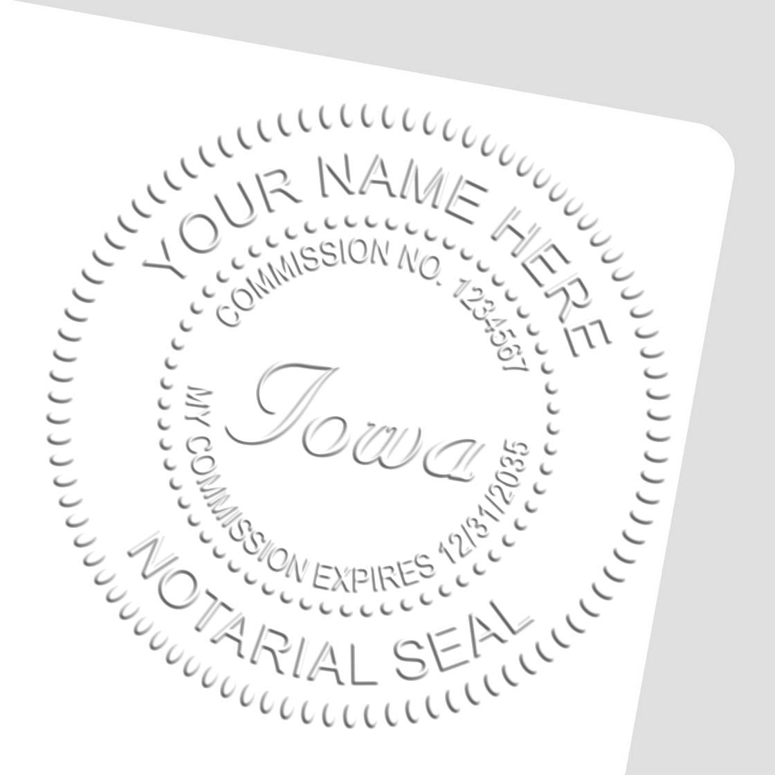 Rectangular Self Inking Iowa Notary Stamp and Iowa Notary Soft Seal - Engineer Seal Stamps