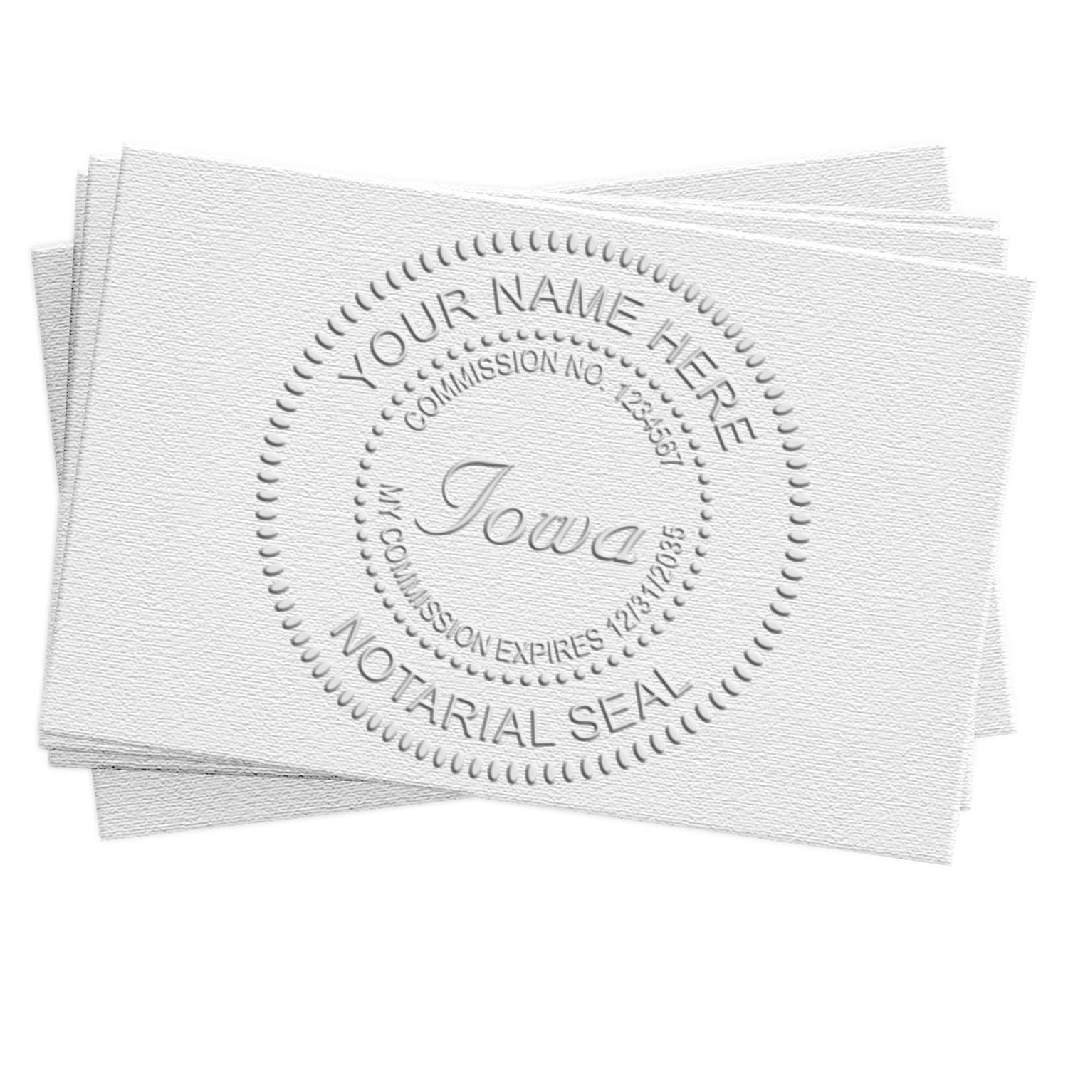 Iowa Notary Stamp and Seal Bundle Kit for IA Notaries - Engineer Seal Stamps