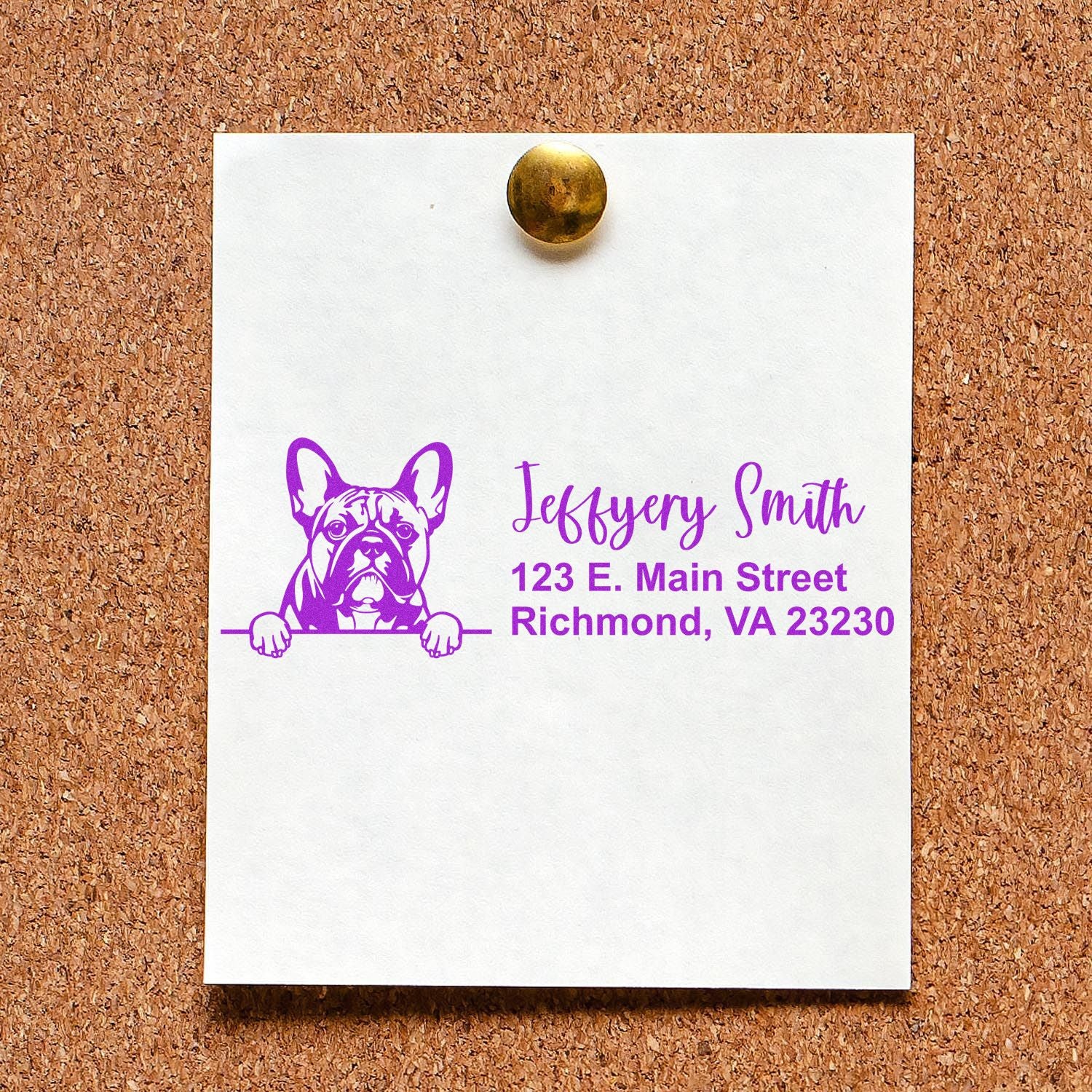 Slim French Bulldog Pre-Inked Customized Stamp - Engineer Seal Stamps