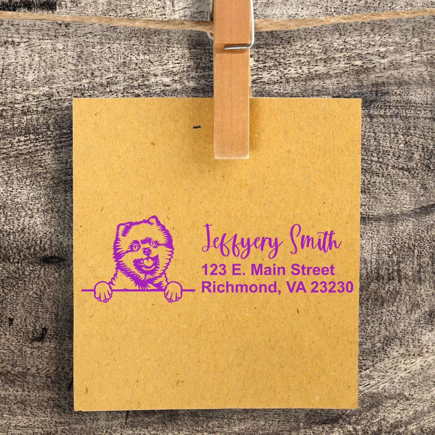 Pomeranians Name and Address Stamp Self-Inking - Engineer Seal Stamps