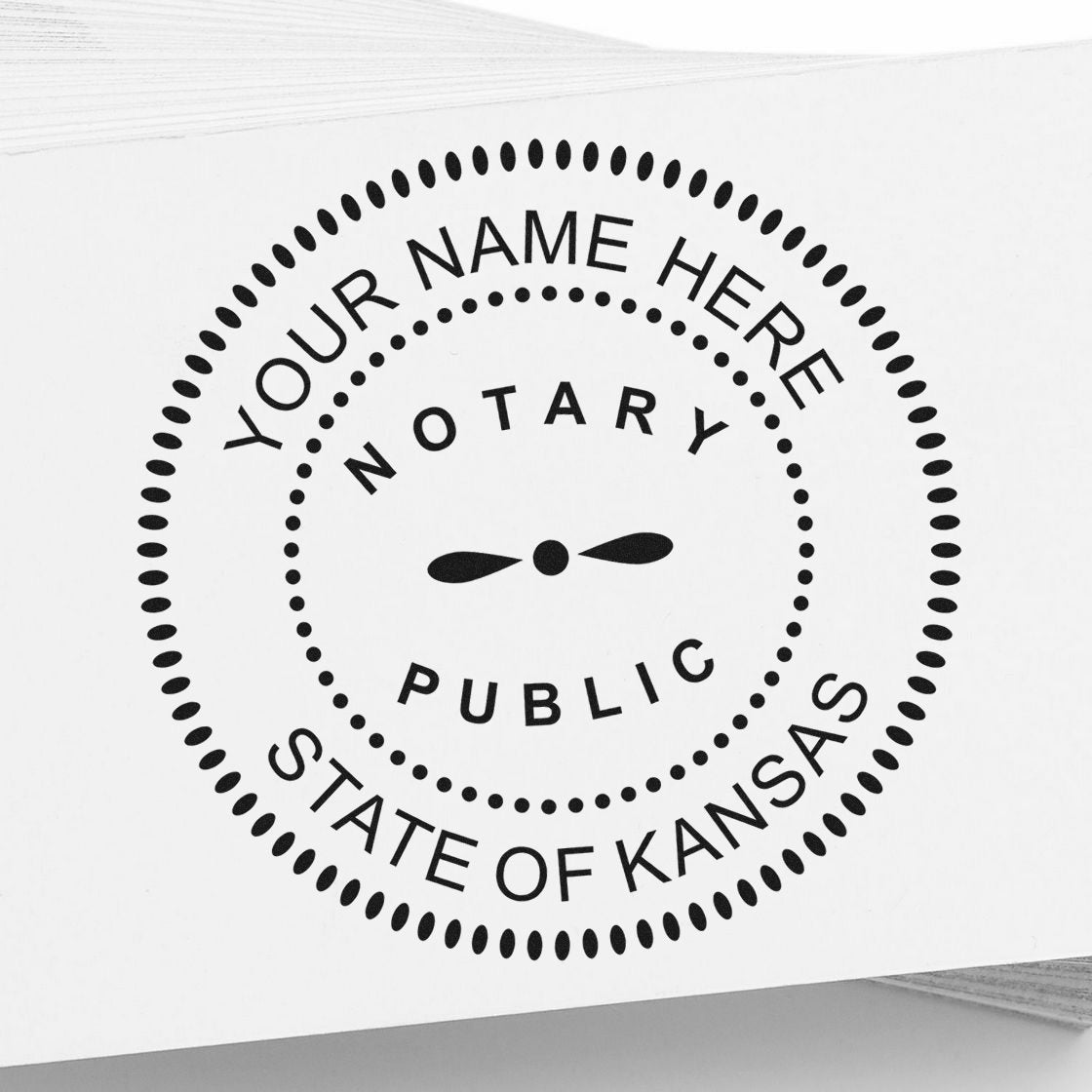 Kansas Notary Desk Seal with Kansas Round Notary Stamp Kit - Engineer Seal Stamps